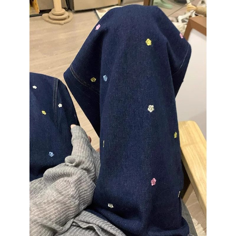 Japanese Brand × Jean Retro wide leg floral straight leg jeans Size US 30 / EU 46 - 6 Thumbnail