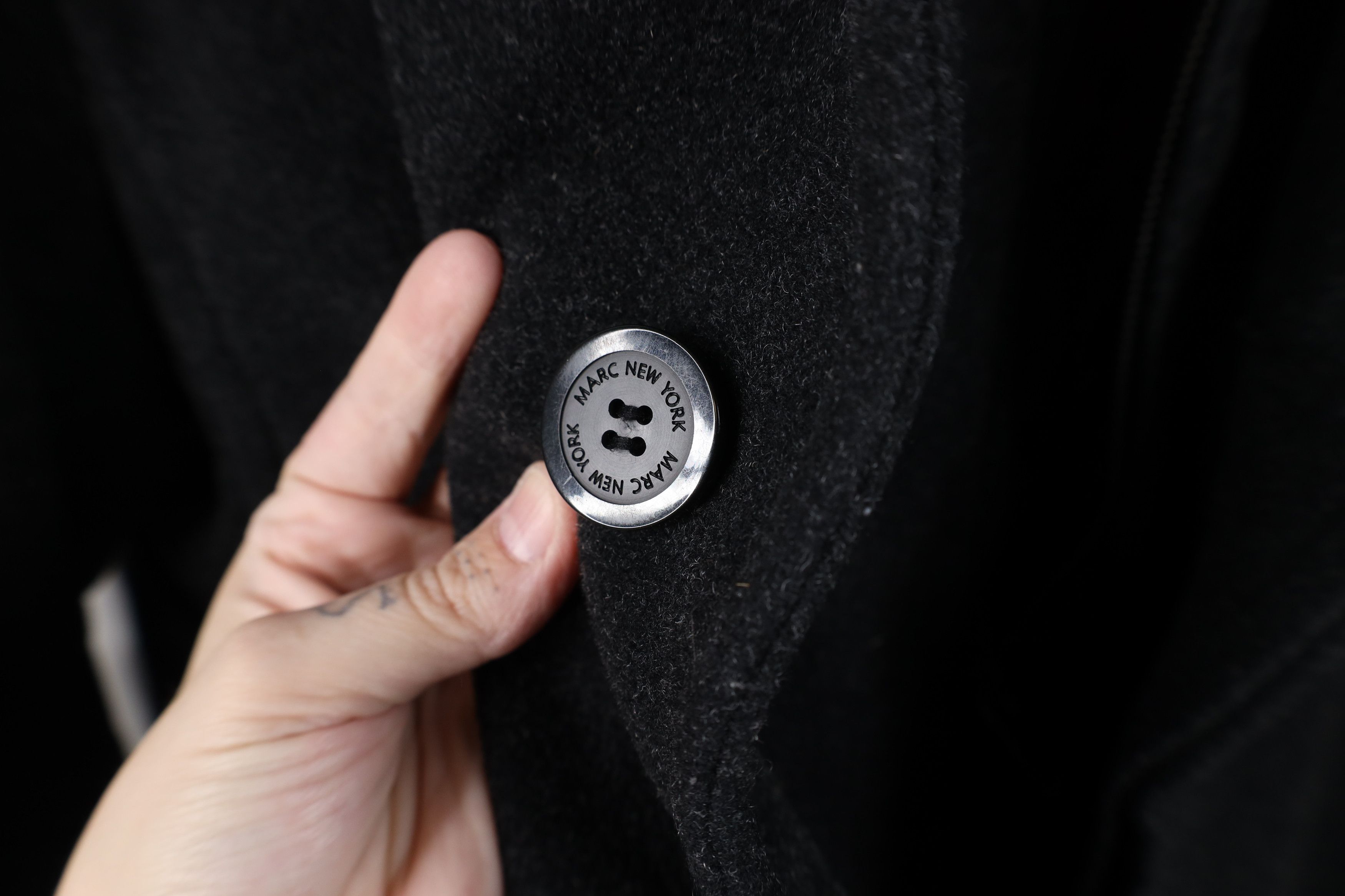 Vintage Marc New York Andrew Marc Blend Car Coat Jacket Charcoal Size US L / EU 52-54 / 3 - 9 Thumbnail
