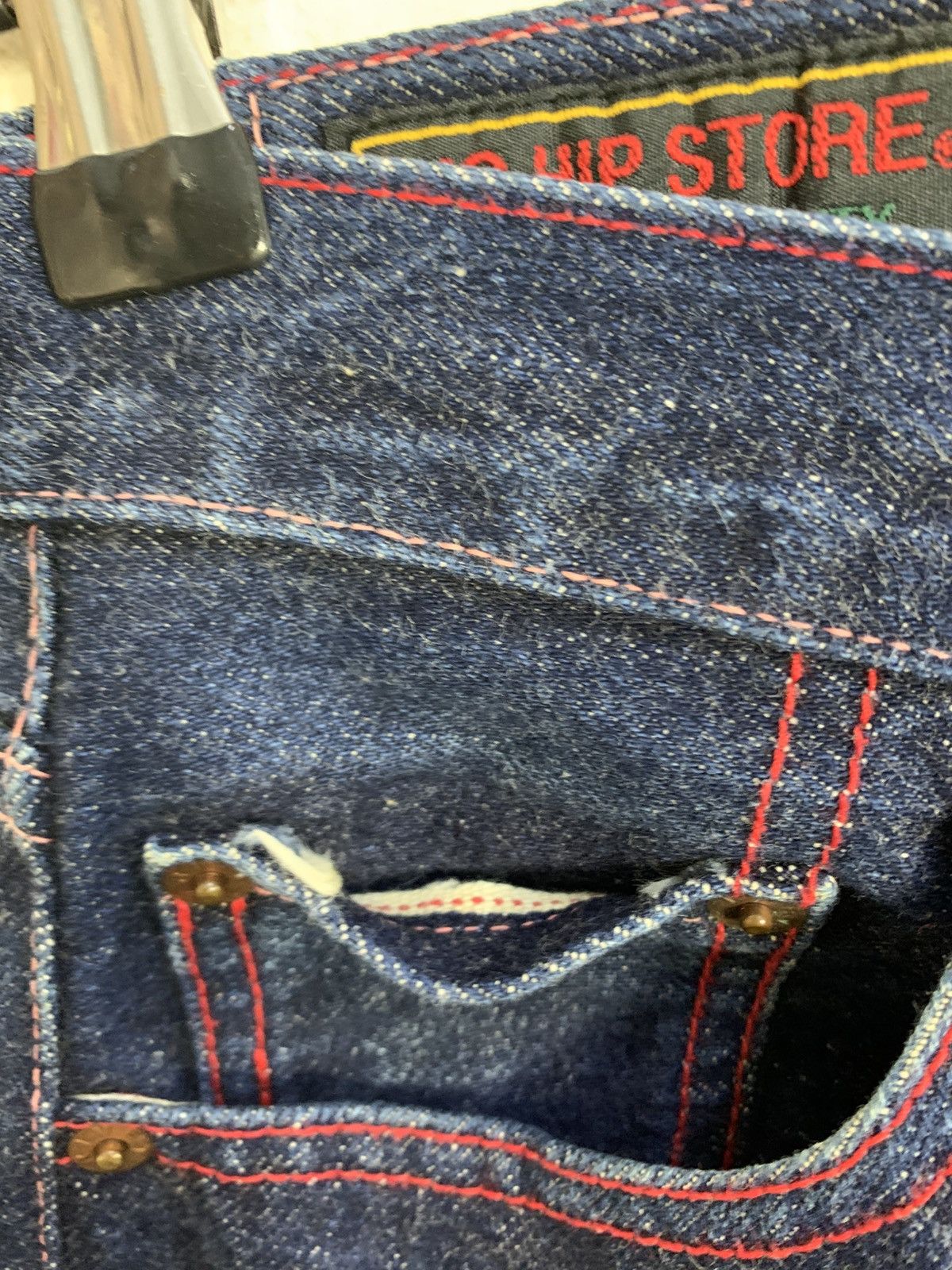 Japanese Brand Rare Selvedge Denim Pig Hip Store Dark Indigo Jeans Size US 29 - 4 Thumbnail