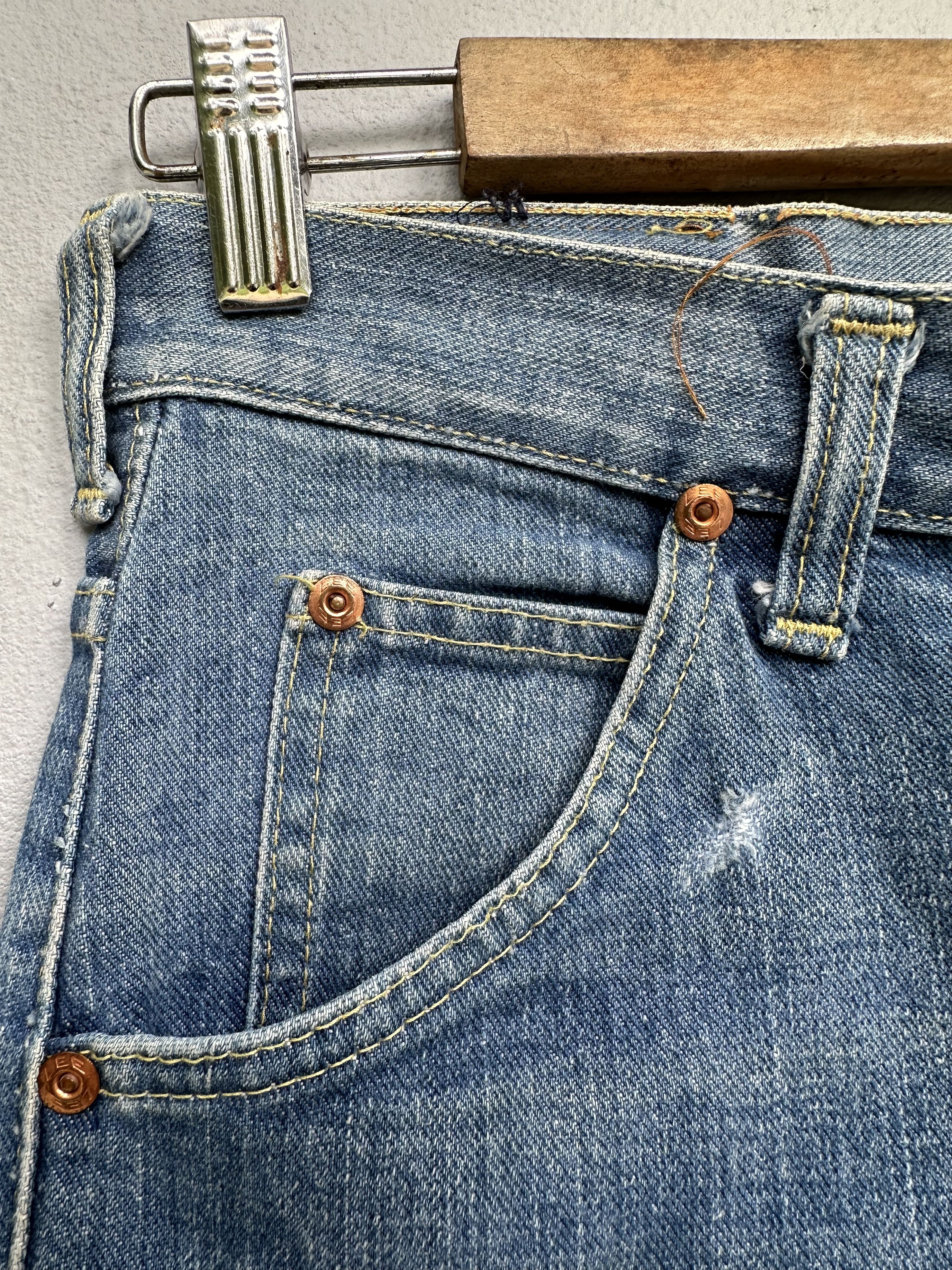 Lee Rare Vtg Distressed Lee Riders 70s Talon 42 Flare Denim Jean Size US 30 / EU 46 - 20 Thumbnail