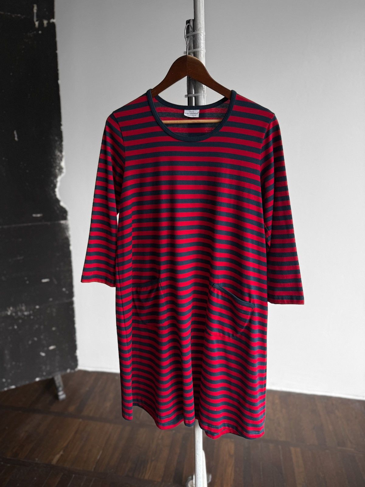 Marimekko Marimekko Red Navy Striped Dress 3/4 Sleeve Round Neck Size M / US 6-8 / IT 42-44 - 1 Thumbnail