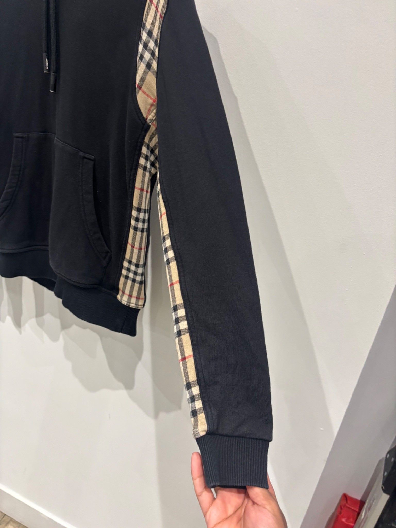 Burberry Burberry Black House Check Patterned Cotton Hoodie Size US XXS / EU 40 - 3 Thumbnail