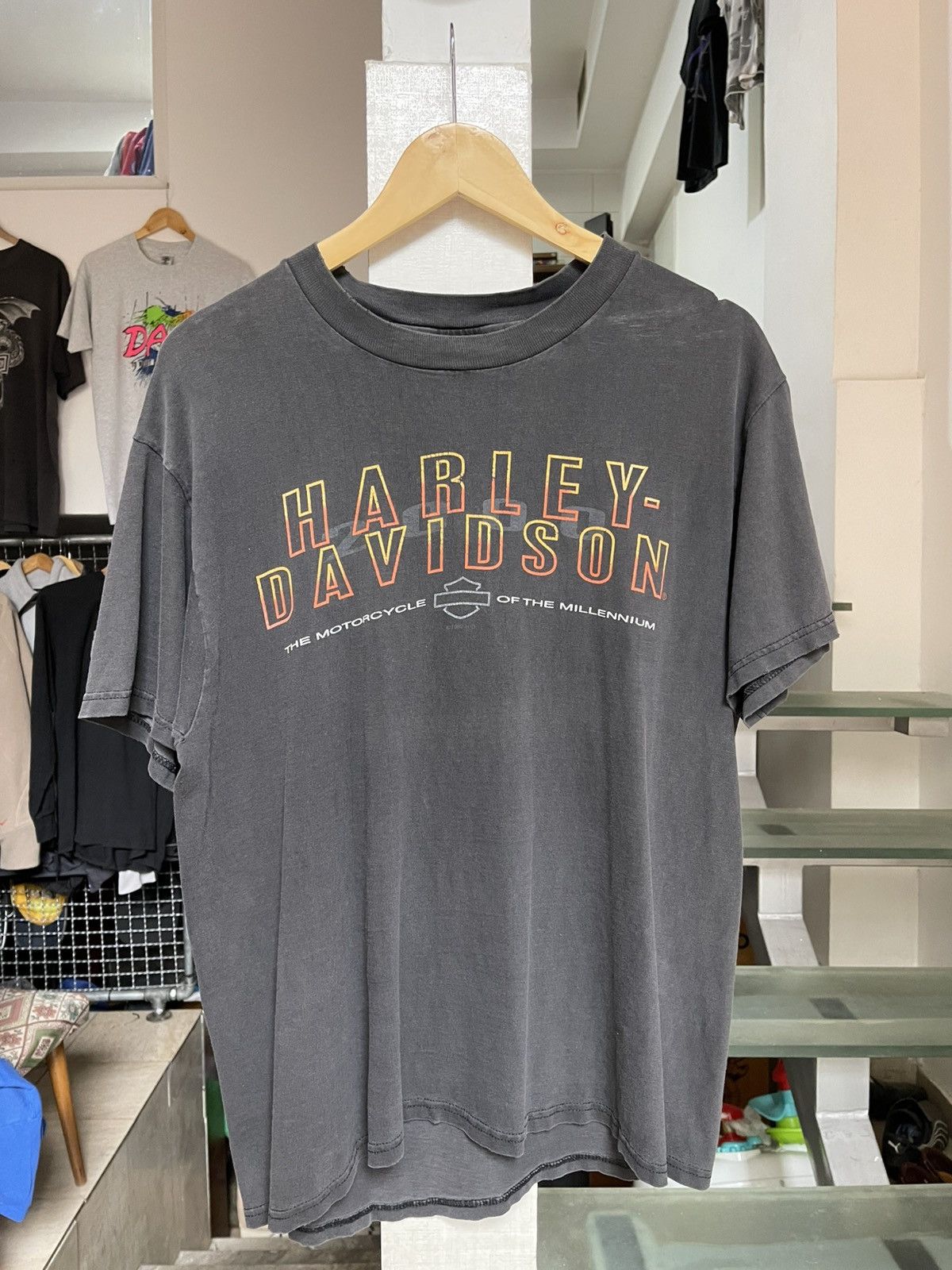 Harley Davidson Vintage Harley Davidson Faded t shirt 90s Size US L / EU 52-54 / 3 - 1 Thumbnail
