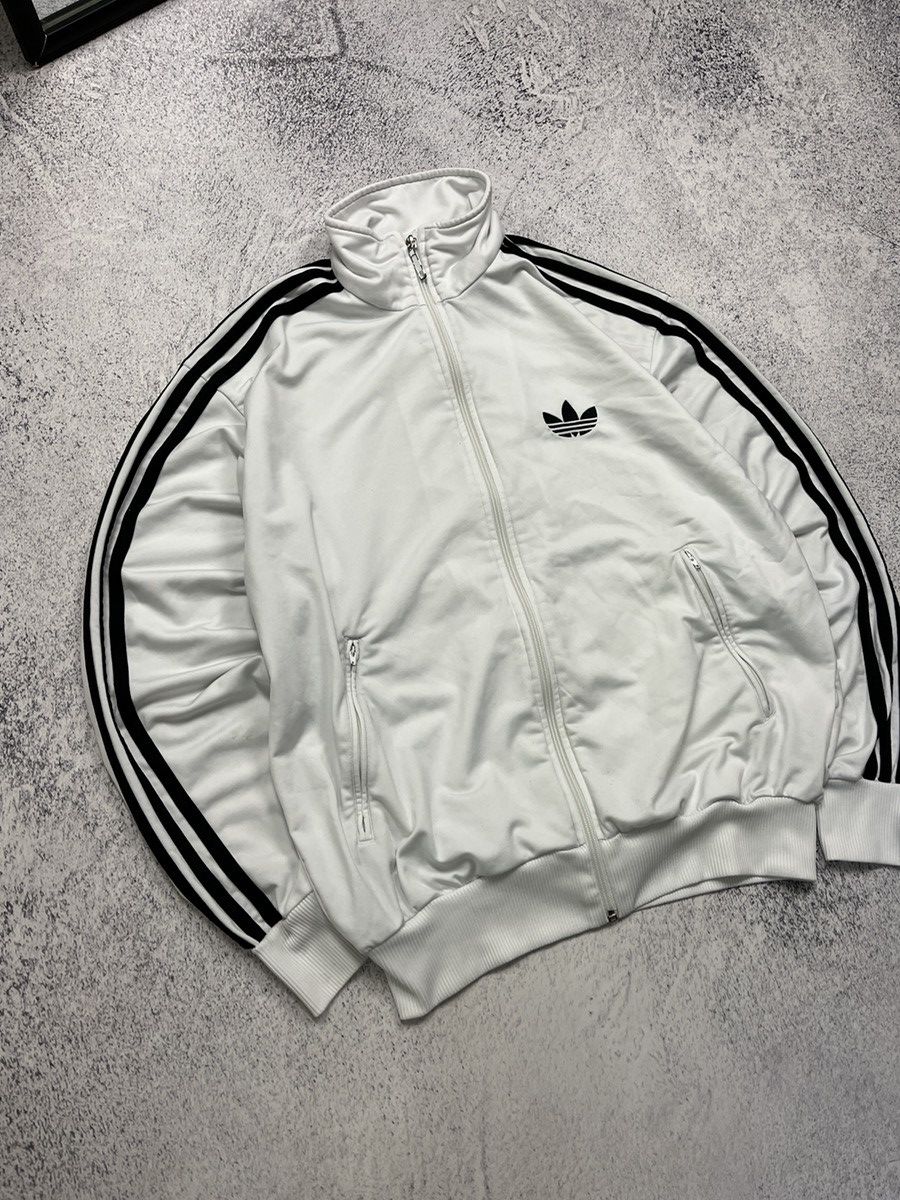 Adidas Vintage 00’s Adidas Track Jacket Striped Y2K White Rare Hype Size US L / EU 52-54 / 3 - 3 Thumbnail