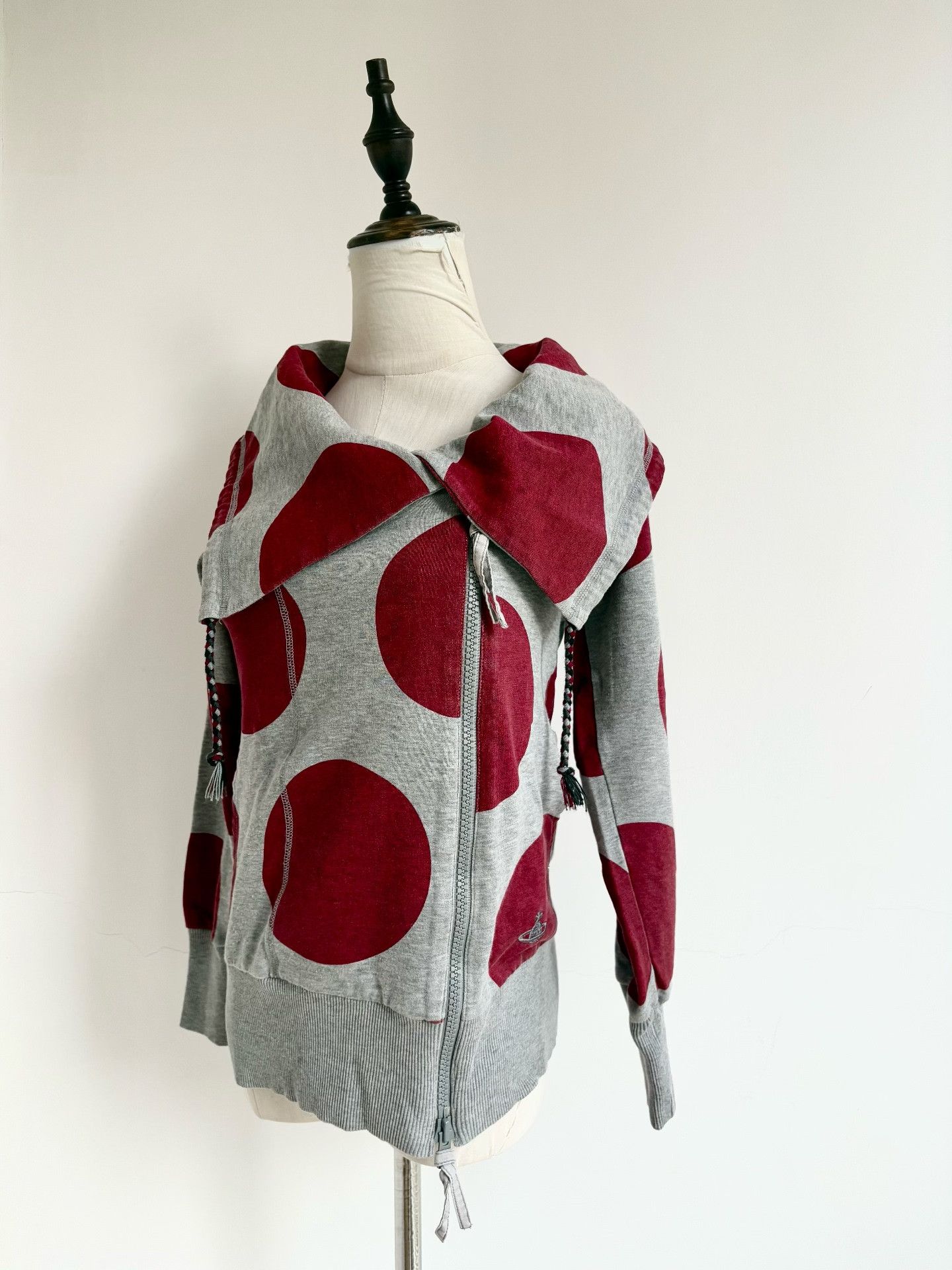 Vivienne Westwood Vivienne Westwood Vintage Gray Red Polka Dot Coat Size S / US 4 / IT 40 - 1 Thumbnail