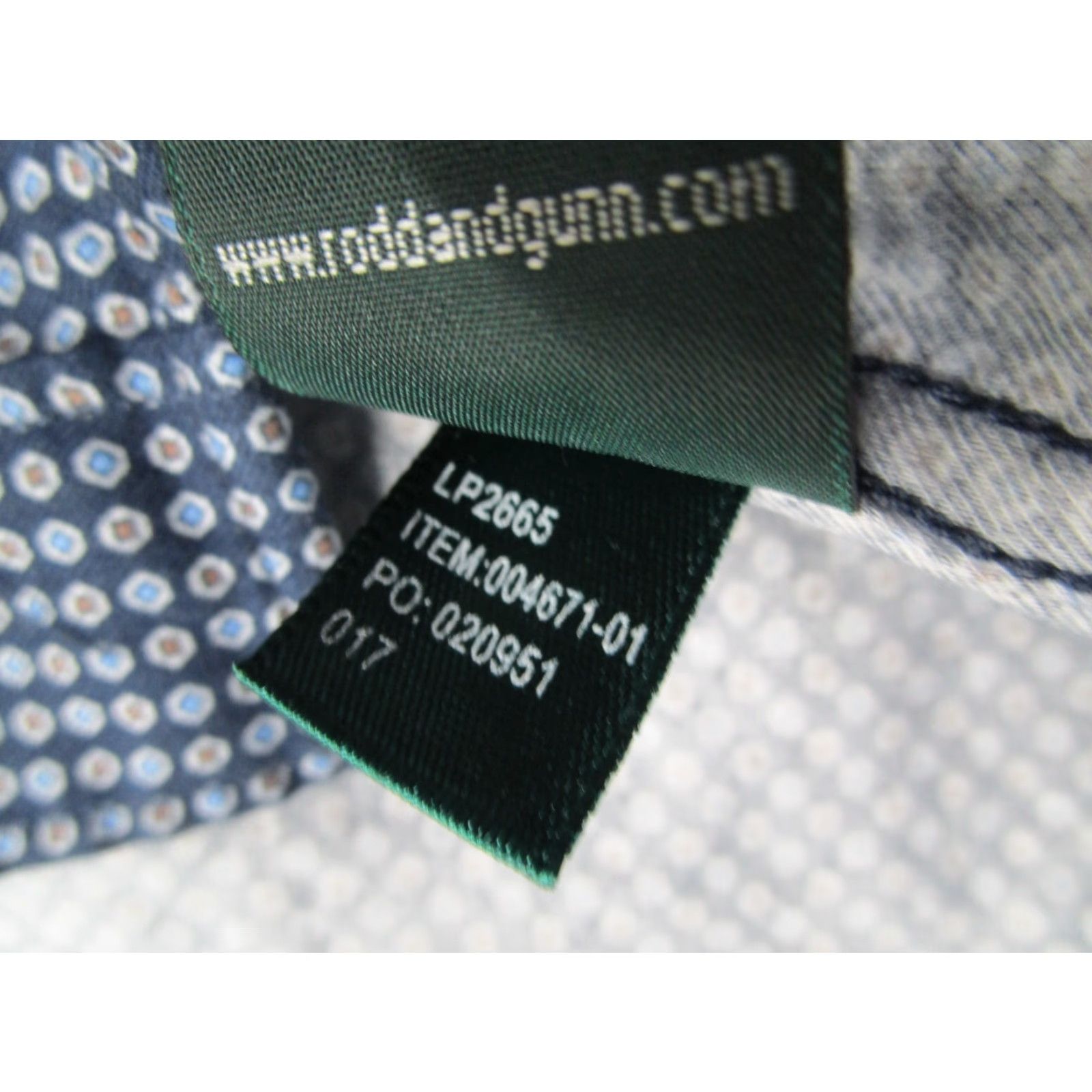 Rodd & Gunn Rodd & Gunn Shirt Mens 2XL Blue Sports Fit Button Up Long Sleeve Casual Work Geometric Pattern - Cotton Knit, Regular Size, City Preppy Style - Mens Size US XXL / EU 58 / 5 - 5 Thumbnail