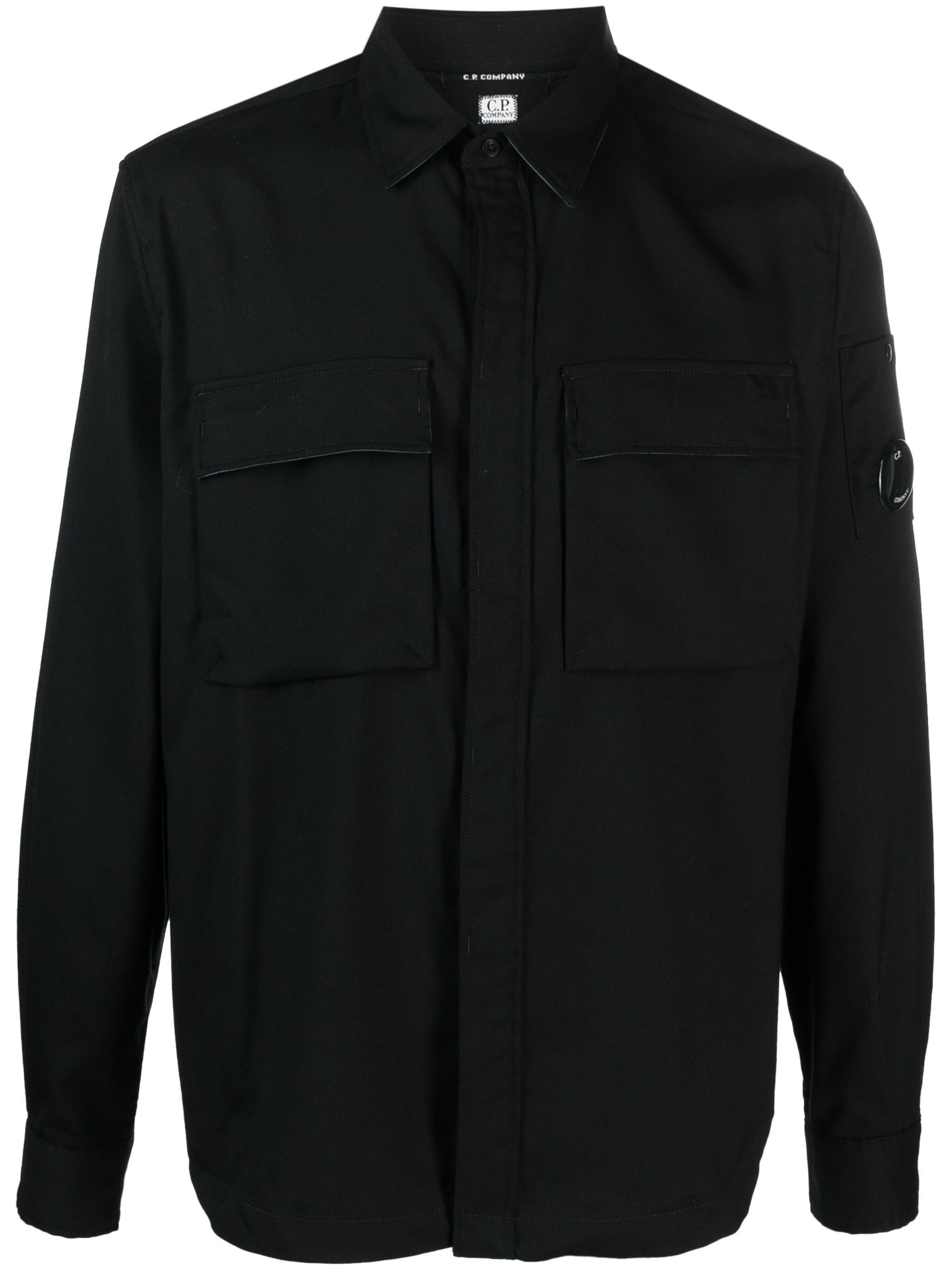 C.P. Company o1y1224 Solid Color Shirt in Black Size US S / EU 44-46 / 1 - 1 Thumbnail