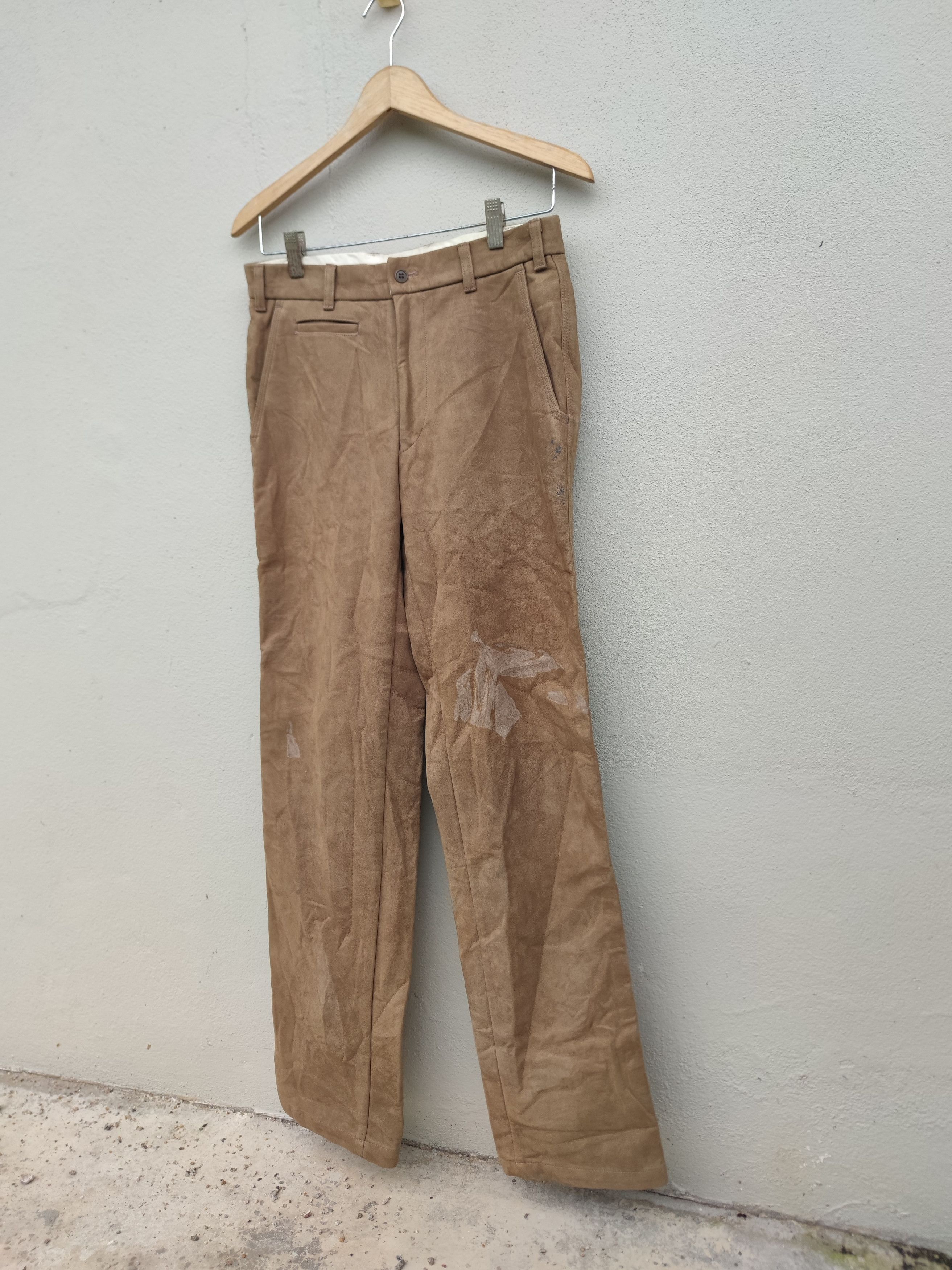 Yohji Yamamoto A.A.R. Yohji Yamamoto Suede Leather Pant Size US 30 / EU 46 - 5 Thumbnail