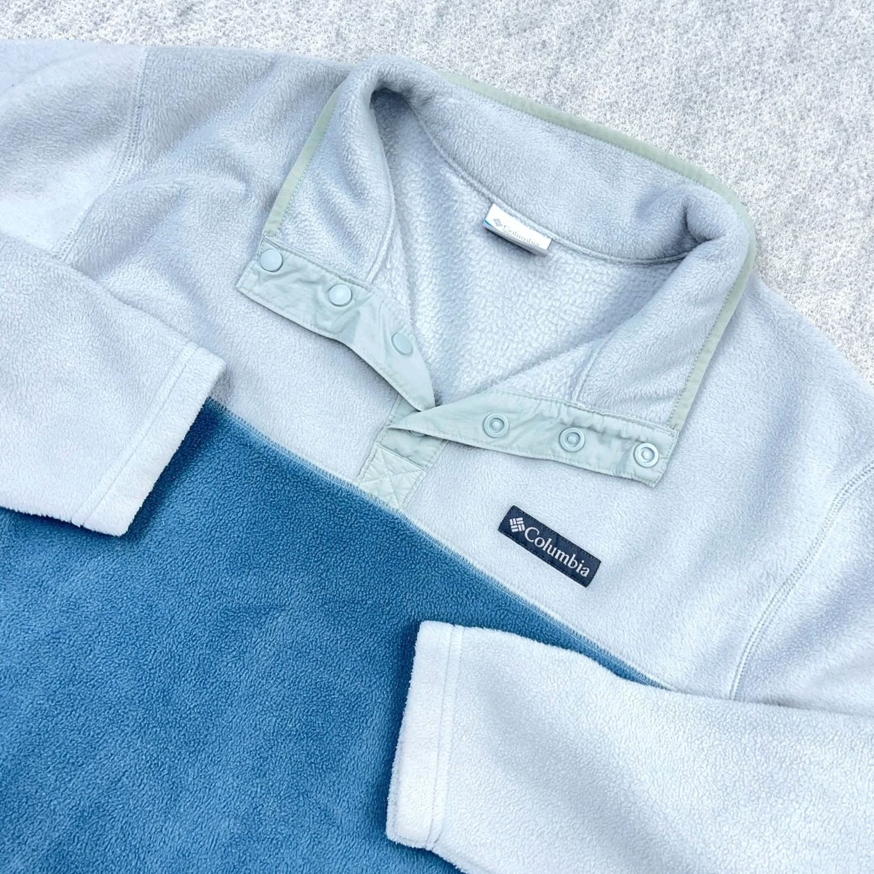 Vintage Columbia Sweater Women XL Blue Fleece Pullover Raglan Sleeve Zipper Logo Vintage: No Size XL / US 12-14 / IT 48-50 - 2 Thumbnail