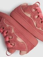 Lanvin oc11z0426 Curb Suede & Mesh Sneakers in Pink Size US 11 / EU 44 - 5 Thumbnail
