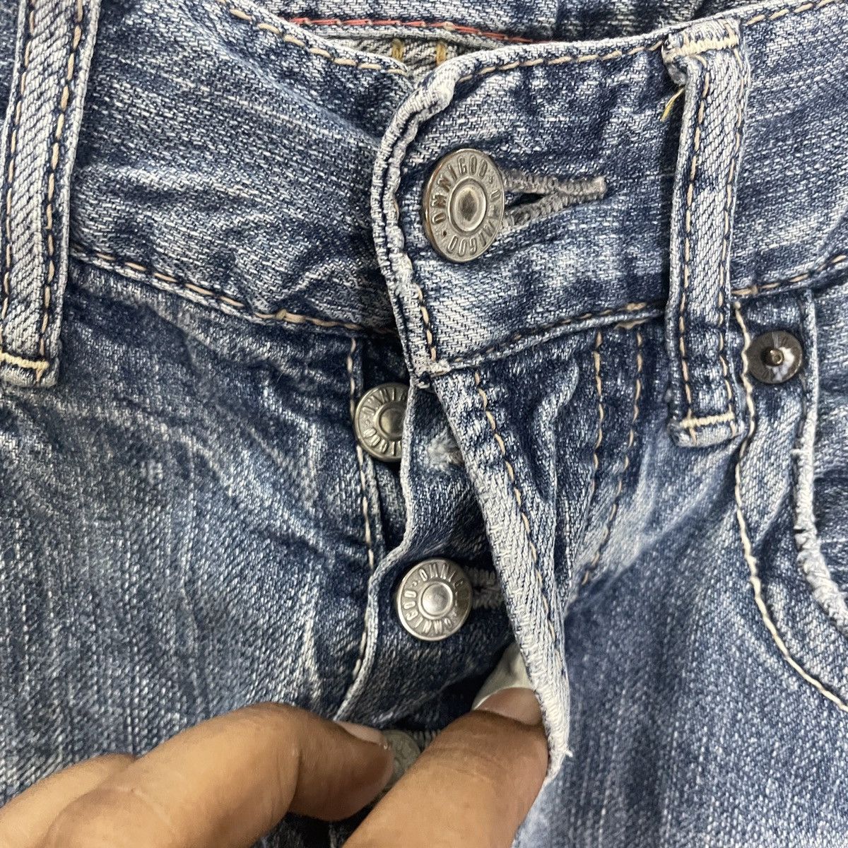OMNIGOD Vintage Omnigod Denim Jeans Size 30" / US 8 / IT 44 - 5 Thumbnail
