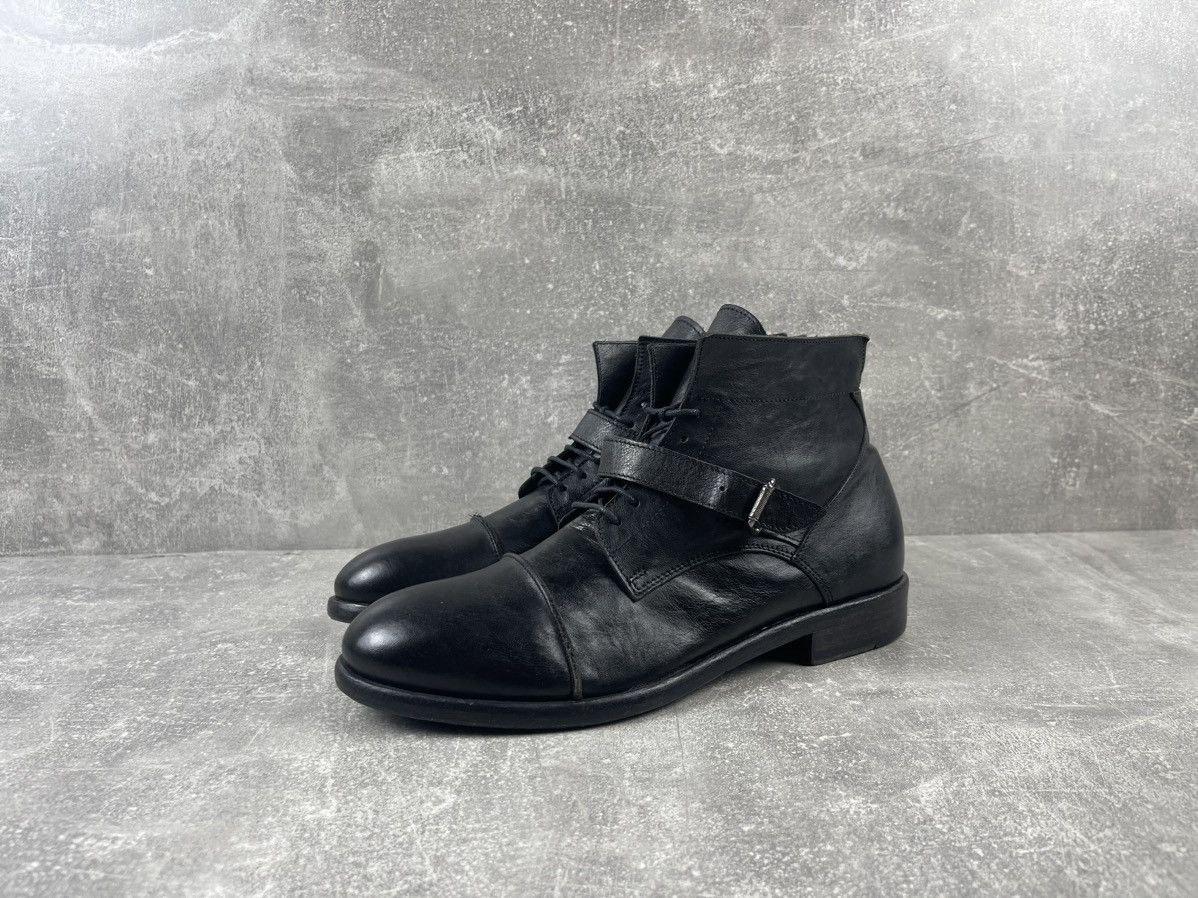 Ma+ Archive Avant Garde Opium Leather Belted HandCrafted Boots Size US 7.5 / EU 40-41 - 1 Thumbnail
