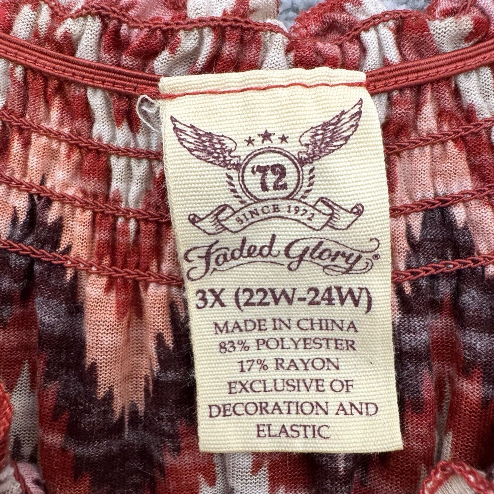 Faded Glory VINTAGE Faded Glory Blouse Plus 3X Retro 70s Chevron Stripe Southwestern Groovy Boho Hippie Womens Size XXL / US 16-18 / IT 52-54 - 4 Thumbnail