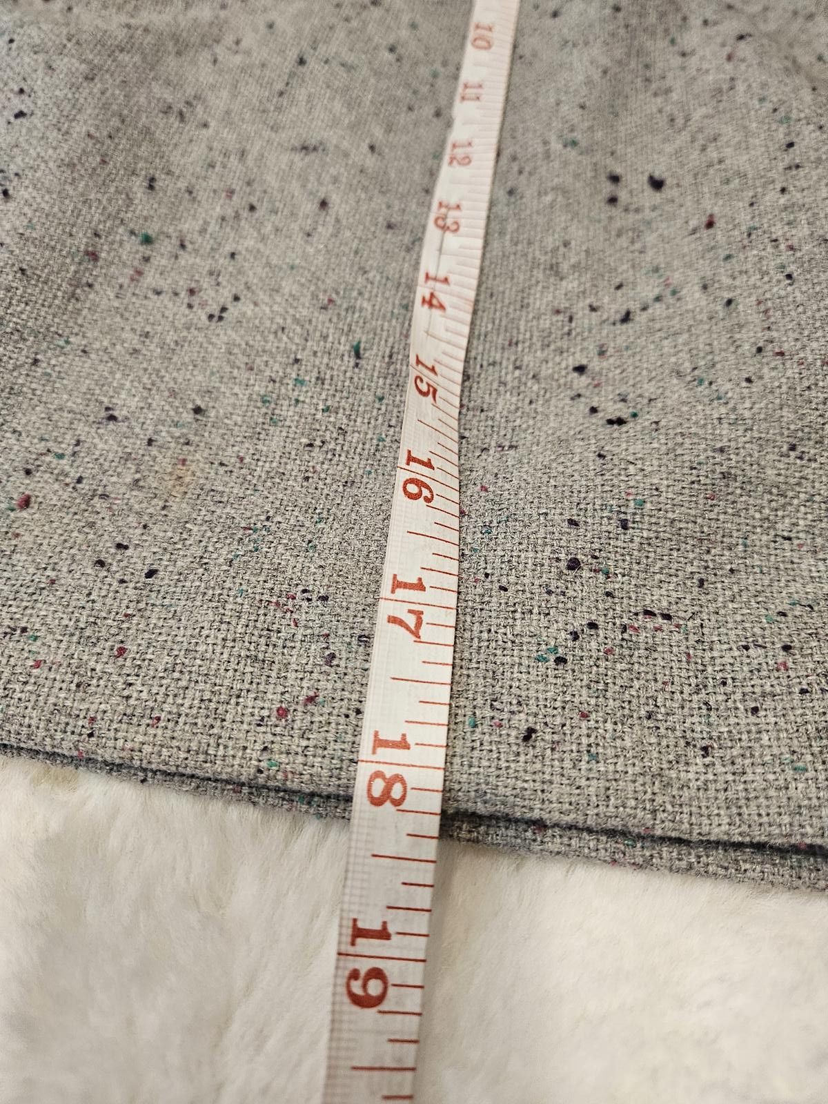 Designer Loft Gray Speckled Skirt with Tie Size 28" / US 6 / IT 42 - 6 Thumbnail