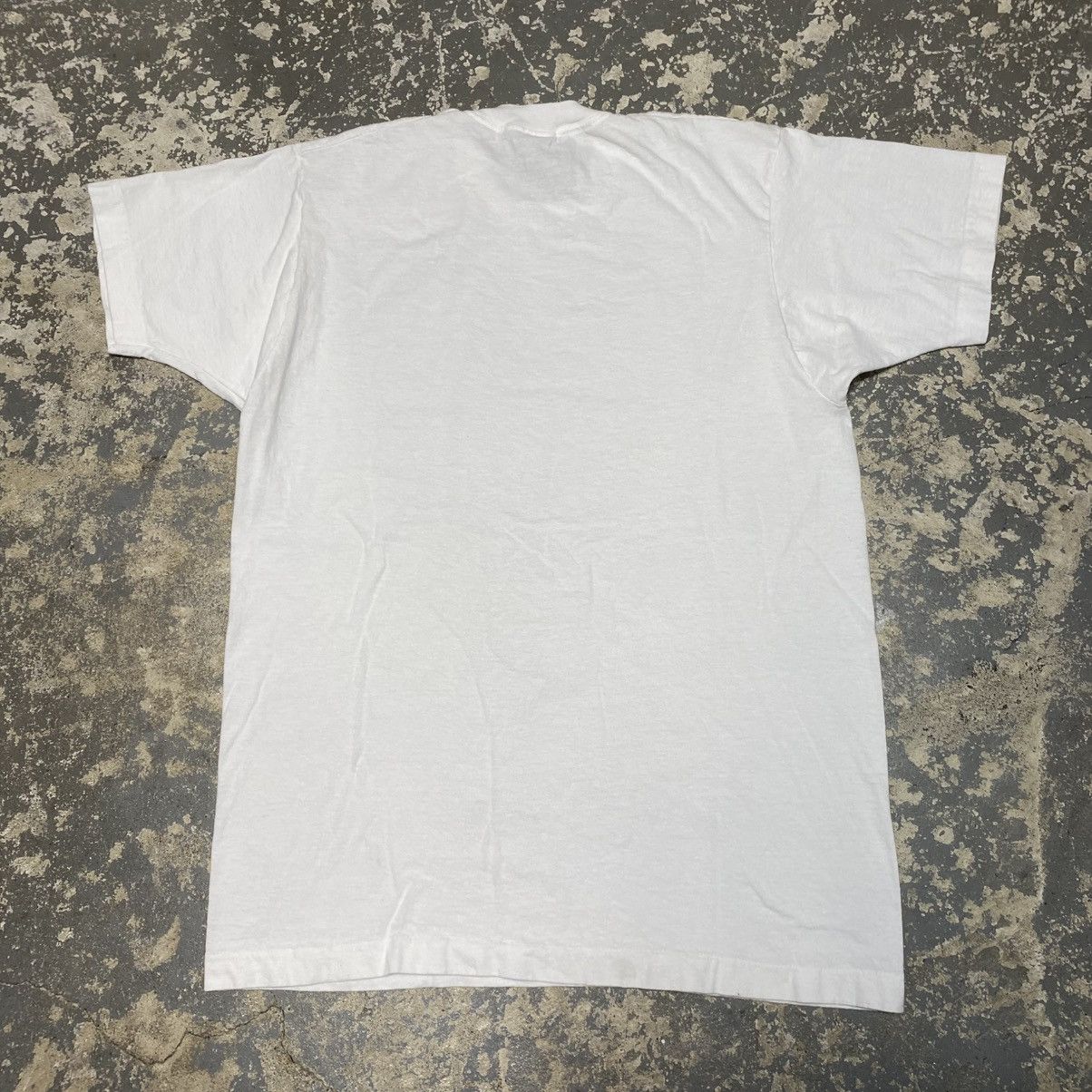 Unsound Rags × Vintage Vintage White Fruit Of The Loom Blank Single Stitch Tshirt Size US XL / EU 56 / 4 - 8 Thumbnail
