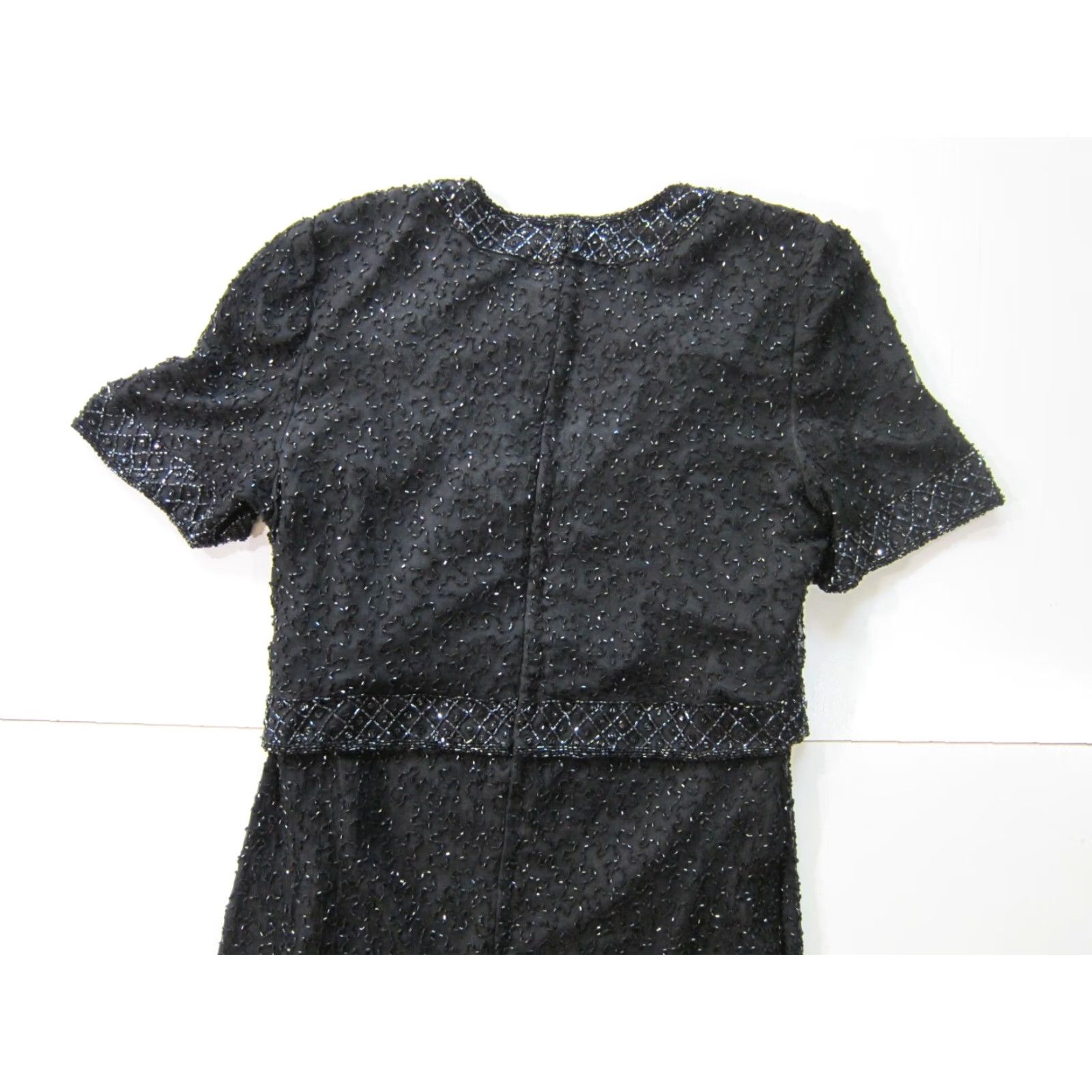 Vintage Vintage Mark & John Gopal 100% Silk Black Beaded Jacket Dress Small Jacket Dress Black Silk Beaded Vintage Women S Small Vintage Size S / US 4 / IT 40 - 5 Thumbnail