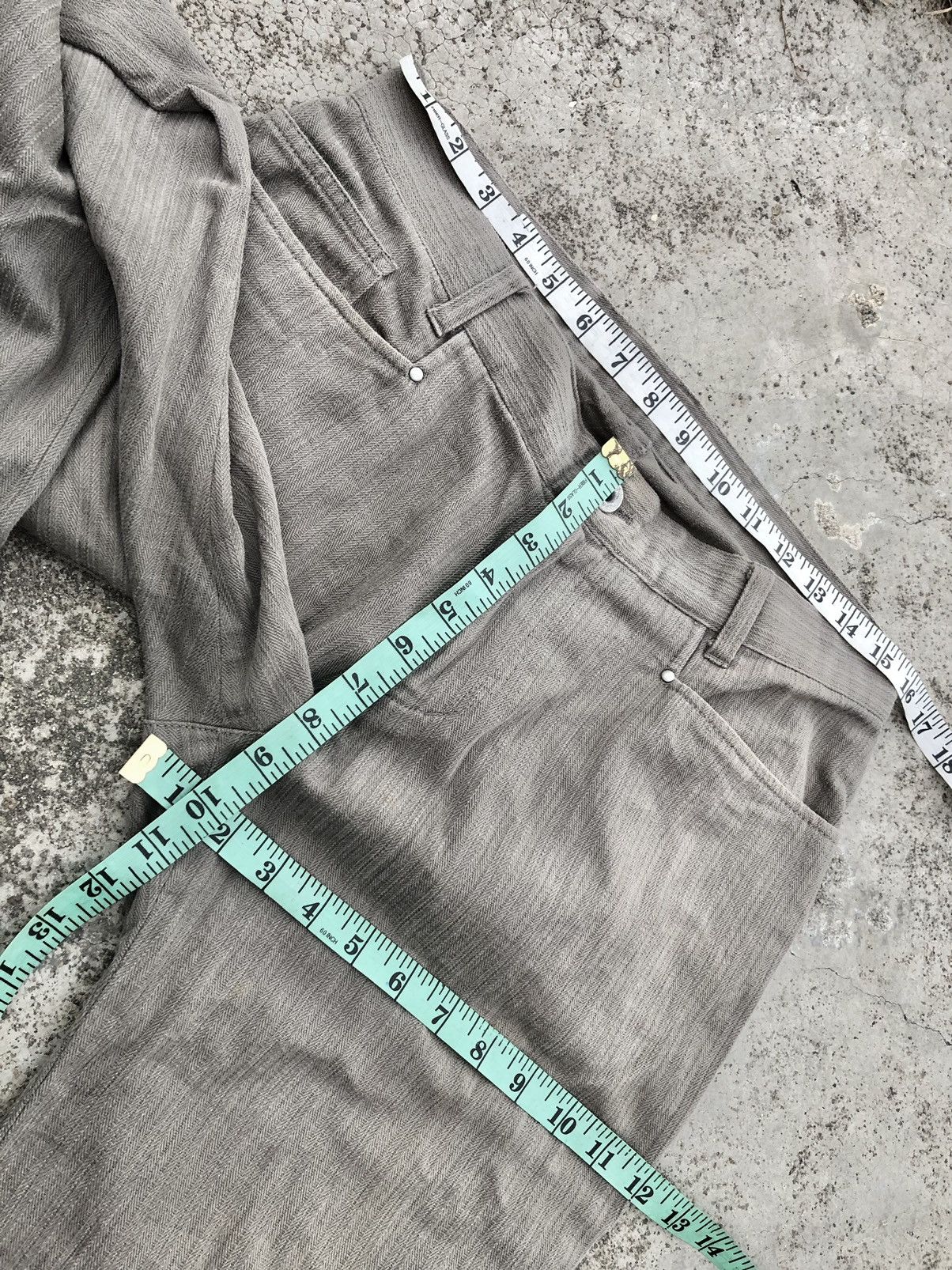 Katharine Hamnett London × Vintage FLARED⚡️⚡️HAMNETT STRIPED DENIM Size US 32 / EU 48 - 8 Thumbnail