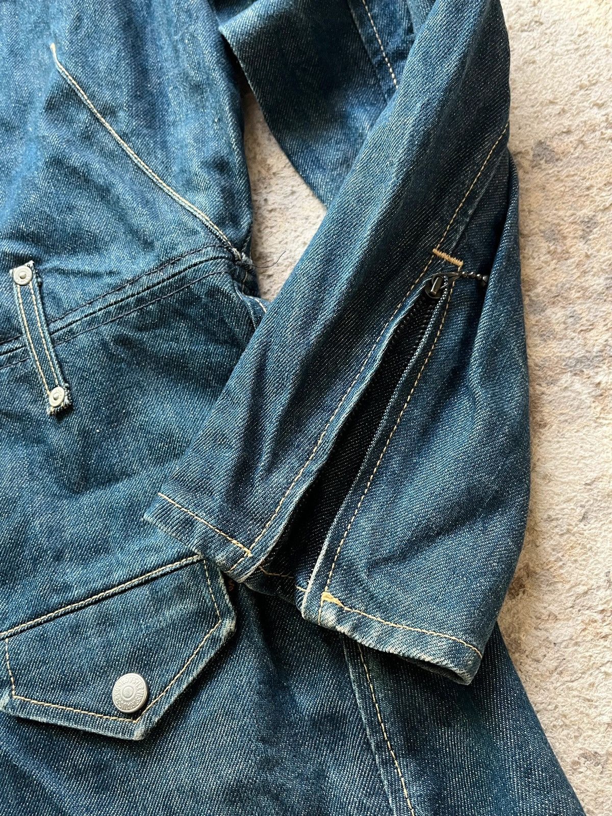 Levi's Levi's Engineered Jeans Sz M 2002 Y2K Denim Coat Jacket Size M / US 6-8 / IT 42-44 - 7 Thumbnail