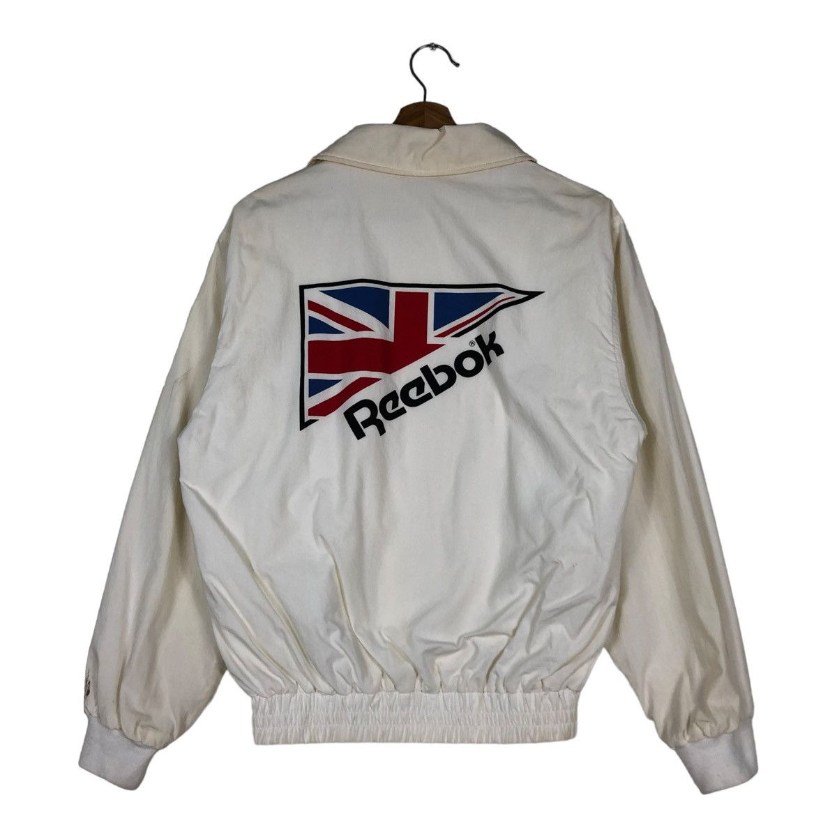 Japanese Brand 🔥VINTAGE BOMBER JACKET REEBOK JAPAN UK FLAG BIG LOGO Size US S / EU 44-46 / 1 - 9 Thumbnail