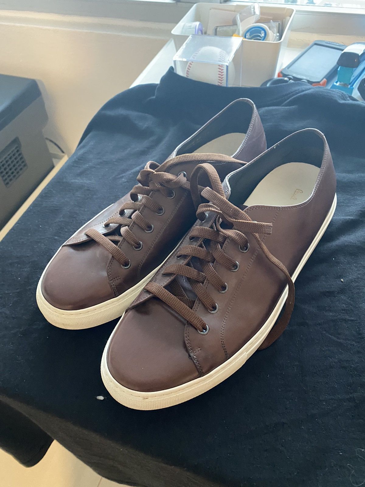 Paul Smith Paul Smith Brown Leather Sneaker Size US 11 / EU 44 - 1 Thumbnail