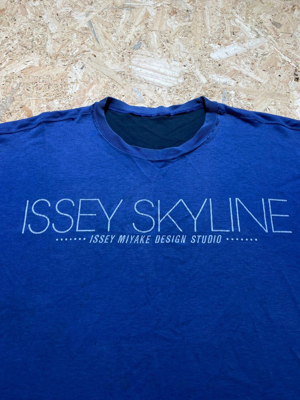 Issey Miyake Issey Vintage Skyline Reversible Blue Tee Size US L / EU 52-54 / 3 - 18 Thumbnail