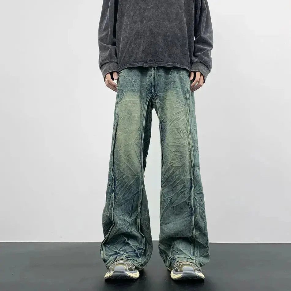 Japanese Brand Retro hip-hop loose wide leg slightly flared jeans Size US 32 / EU 48 - 1 Thumbnail