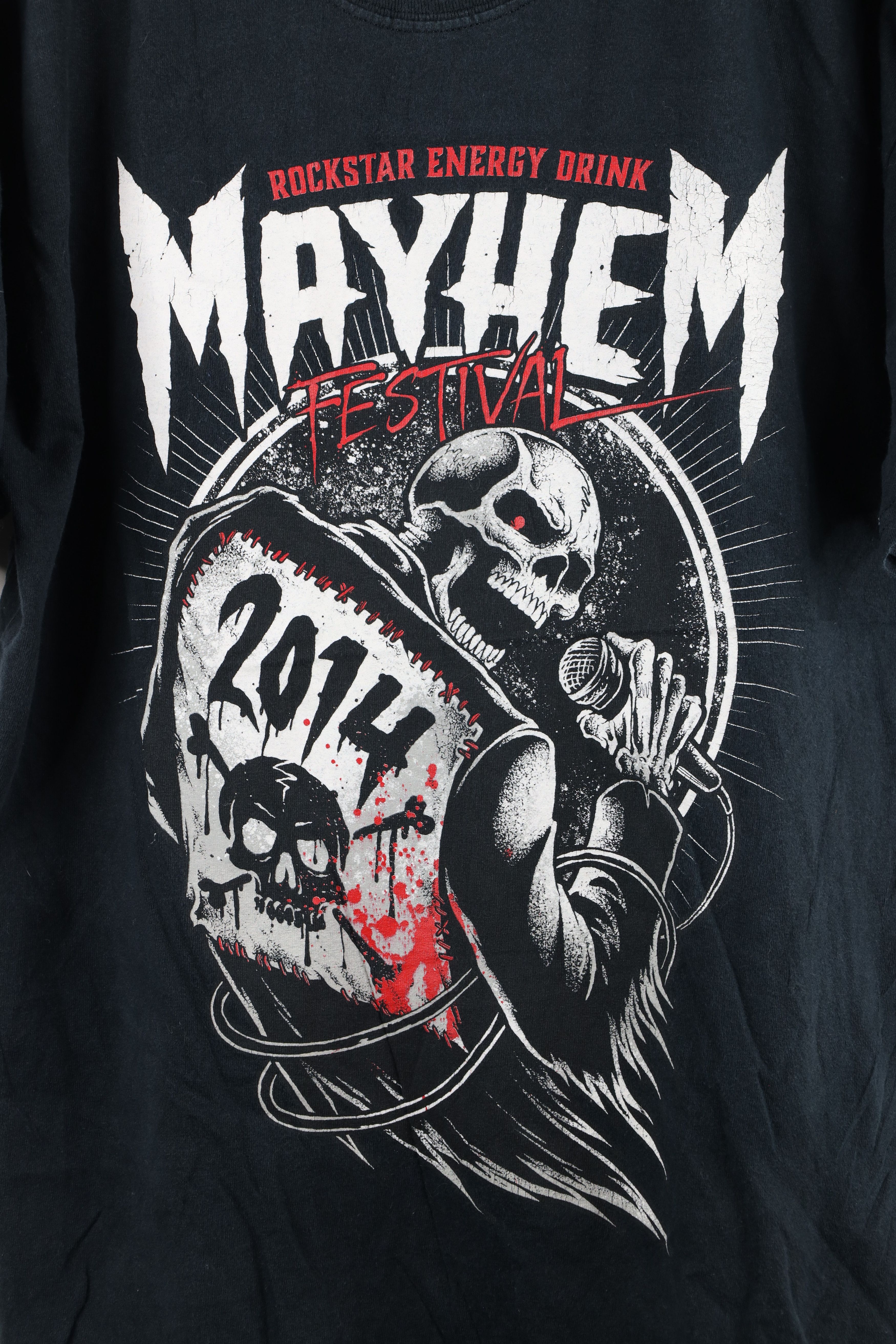 Vintage Y2K 2014 Rockstar Energy Drink Mayhem Festival T-Shirt Size US L / EU 52-54 / 3 - 4 Thumbnail