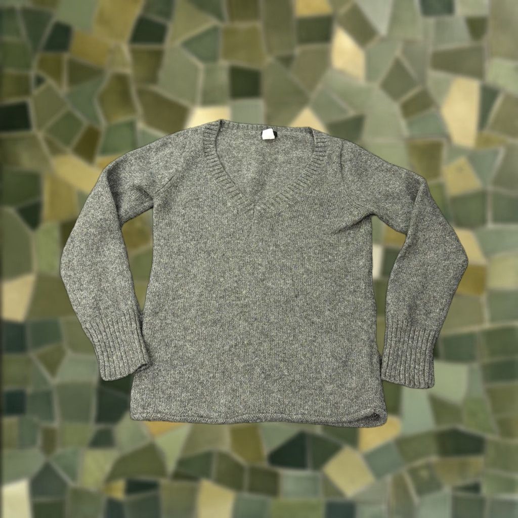 J.Crew J Crew Sweater Womens Large Gray Alpaca Wool V Neck Metallic Knit Pullover Size L / US 10 / IT 46 - 1 Thumbnail