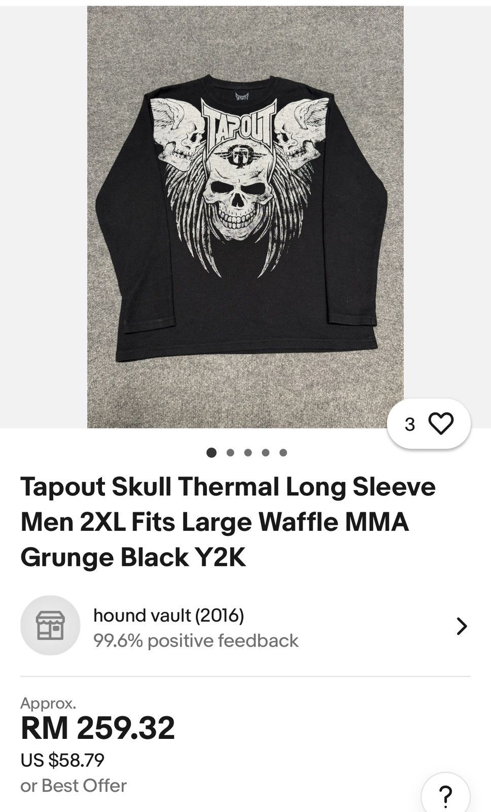 Tapout TAPOUT y2k long sleeves thermal Size US M / EU 48-50 / 2 - 3 Thumbnail