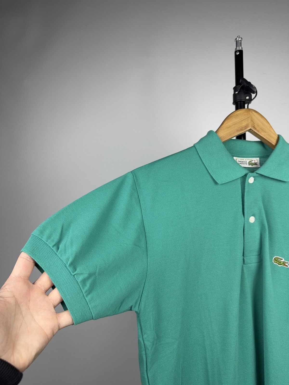 Lacoste Retro 80s Vintage Lacoste Polo Made in France Mint Green Size US S / EU 44-46 / 1 - 3 Thumbnail