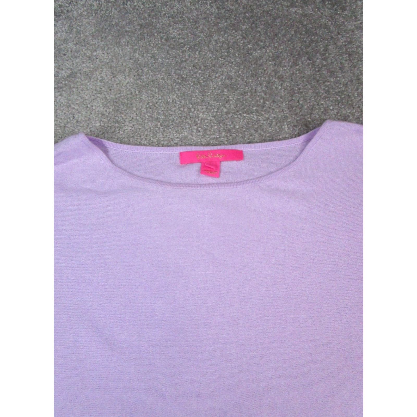 Lilly Pulitzer Lilly Pulitzer Sweater Womens Small Purple Cotton Blend Knit Pullover Round Neck 3/4 Sleeve Size S / US 4 / IT 40 - 2 Thumbnail