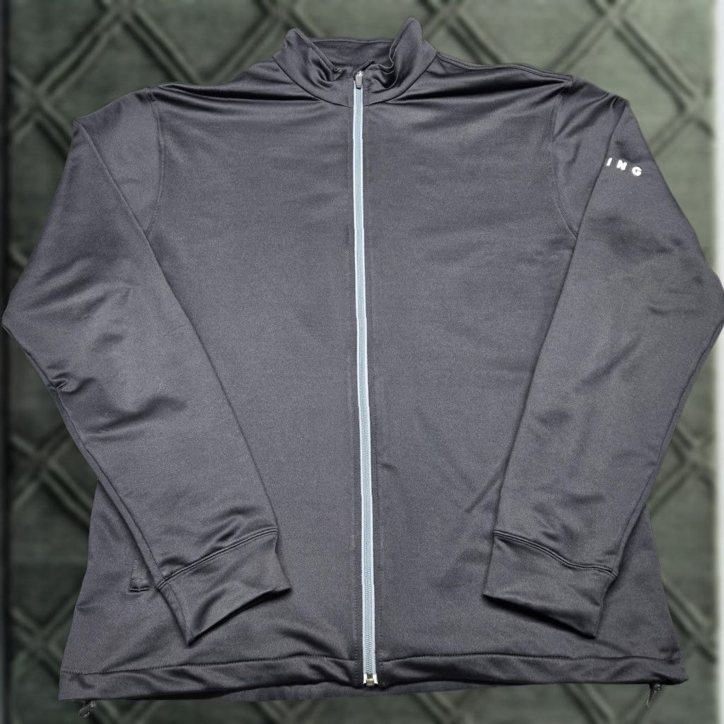 Layer 8 Dunning Track Jacket Mens 2XL Gray Full Zip Lightweight Golf Performance Layer Jacket Size US XXL / EU 58 / 5 - 1 Thumbnail
