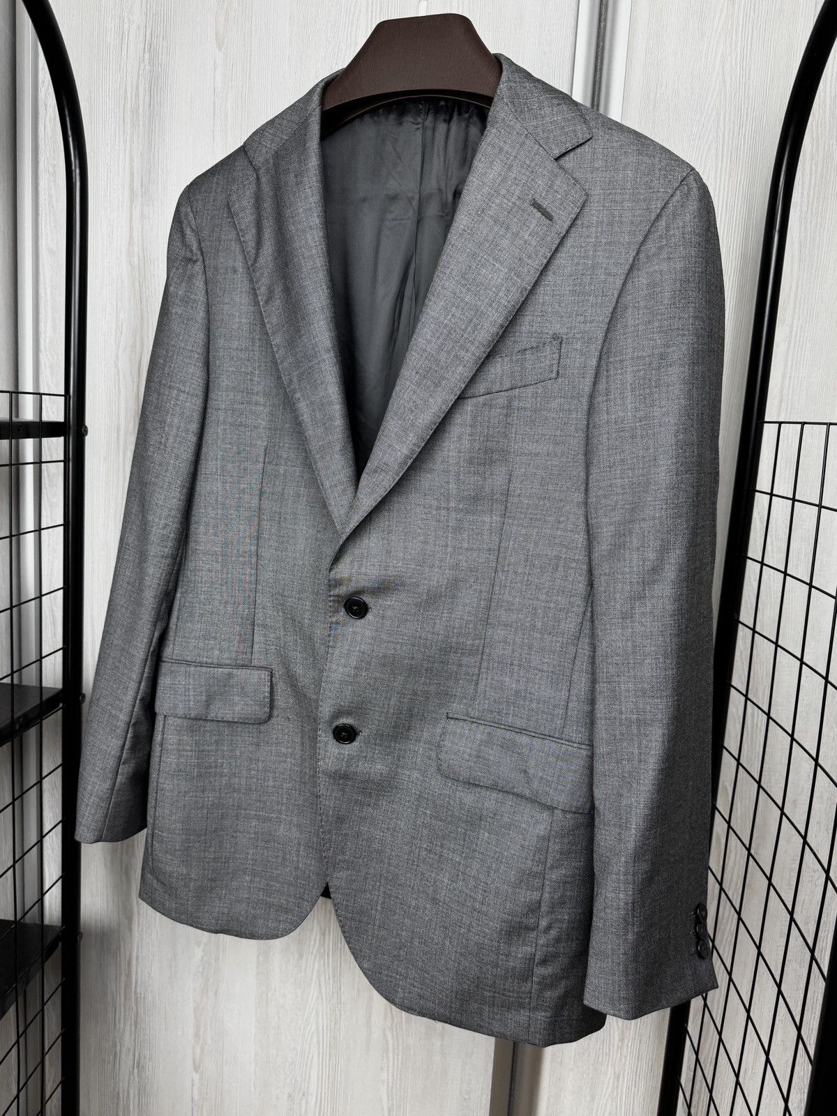 Boggi Boggi Milano Grey 110s Wool 2 pieces made in italy suit Size 40R - 7 Thumbnail
