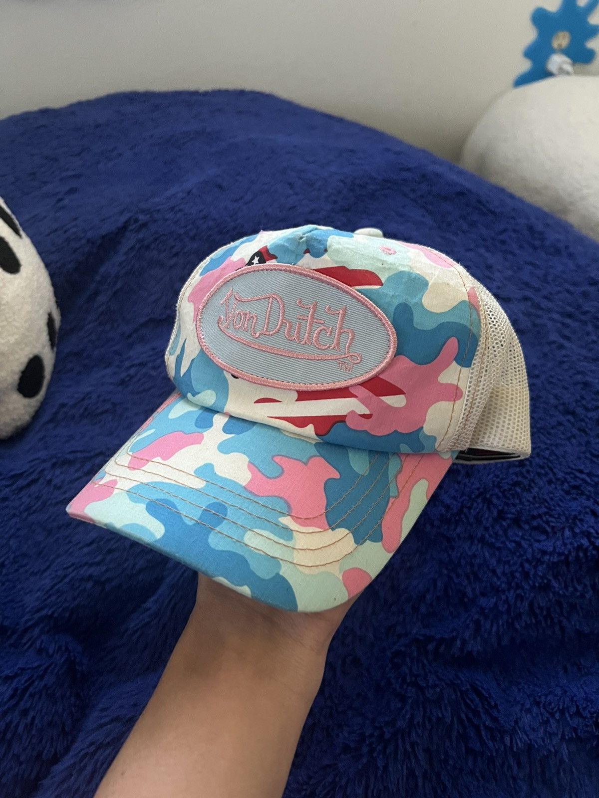 von dutch purple camo design cap 帽子 Vintage Brand New Purple / White Camo Von Dutch Cap / Von