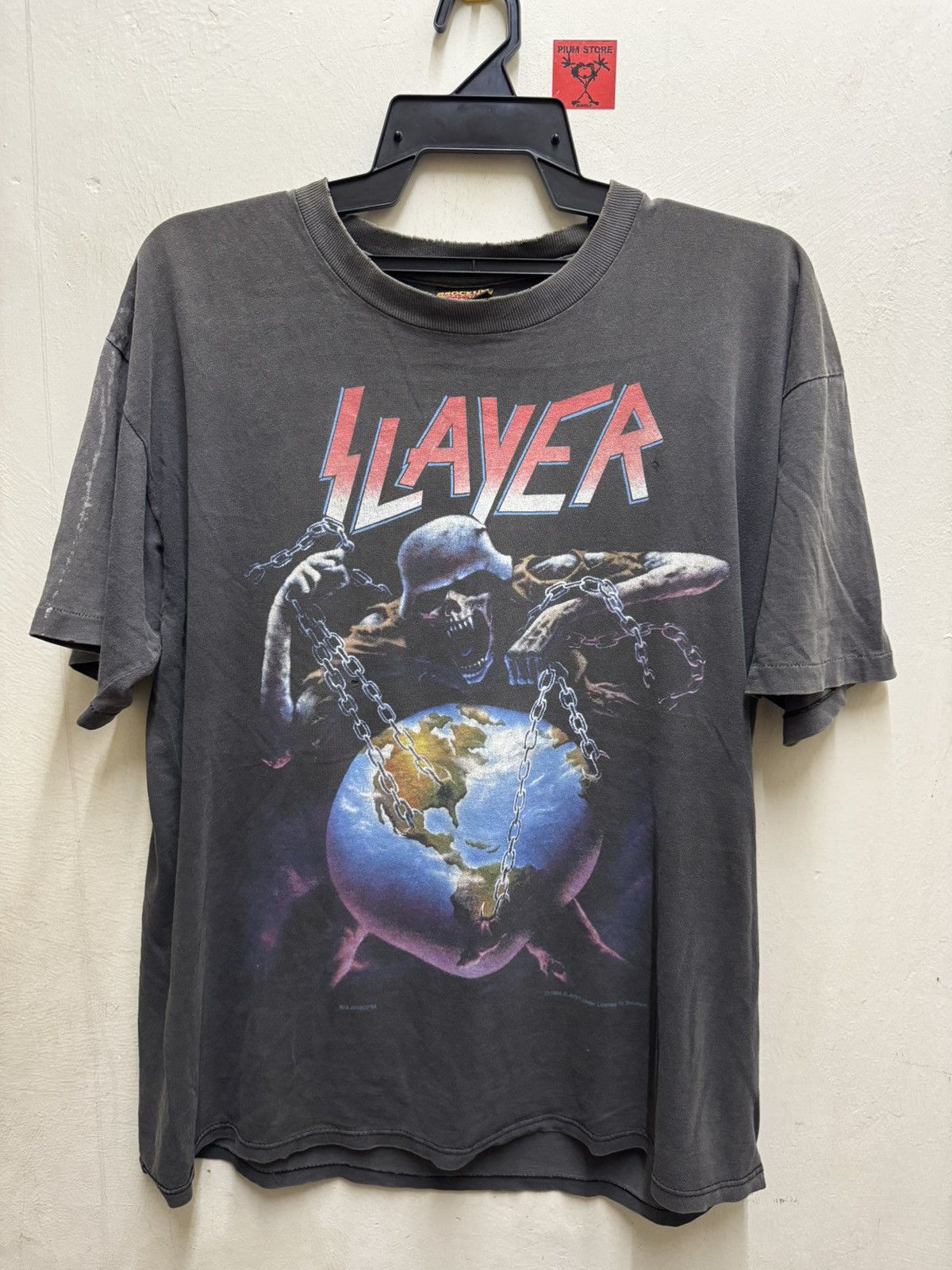 Band Tees Vintage Slayer Distreesed Size US XL / EU 56 / 4 - 1 Thumbnail