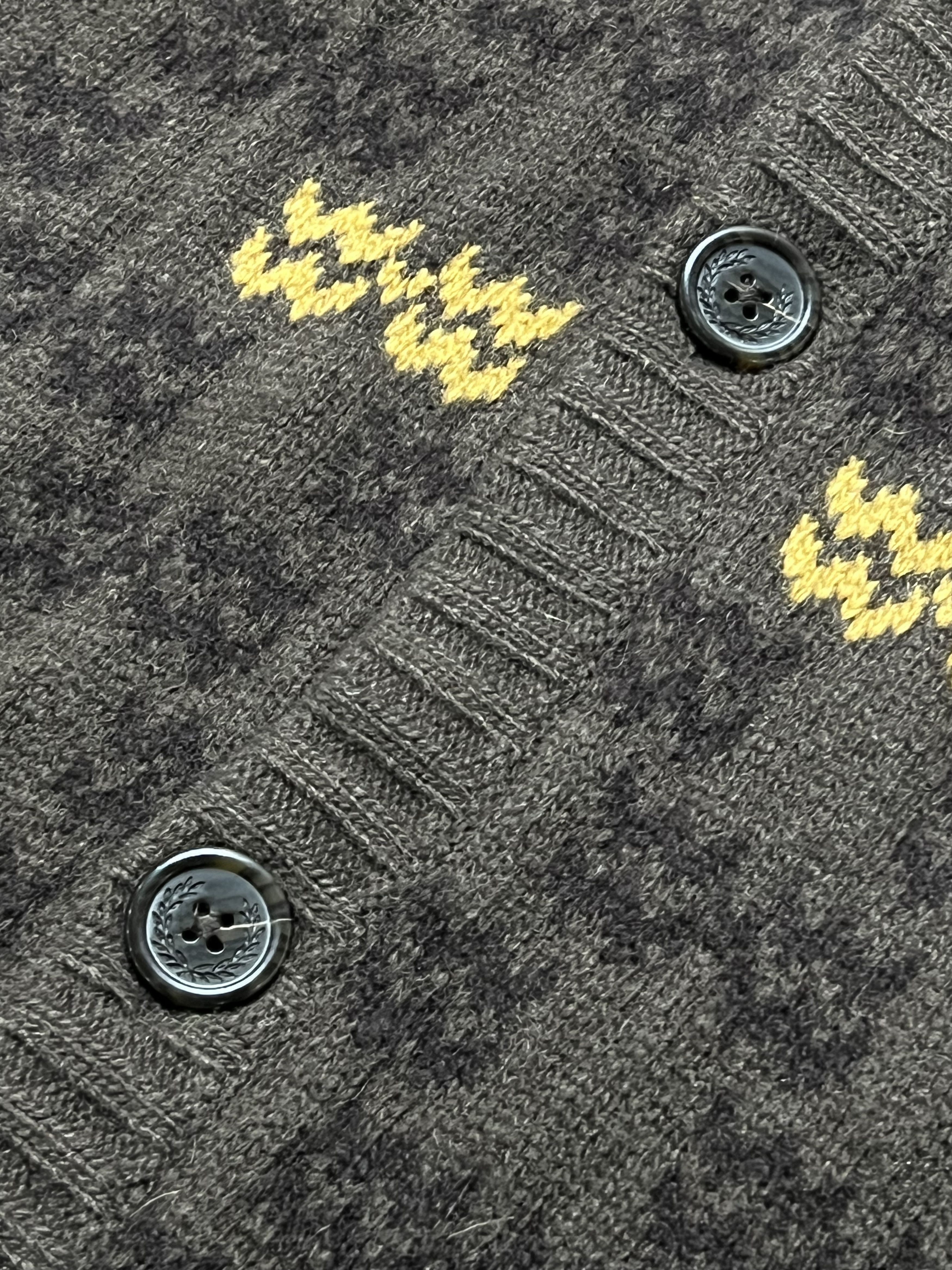 Fred Perry × Vintage Fred perry chunky jacquard vintage cardigan sage men’s Size US XL / EU 56 / 4 - 3 Thumbnail