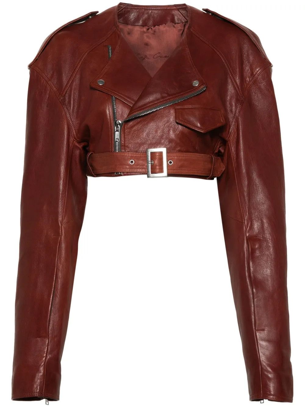 Rick Owens o1y0126 Biker Jacket in Brown Size M / US 6-8 / IT 42-44 - 1 Thumbnail