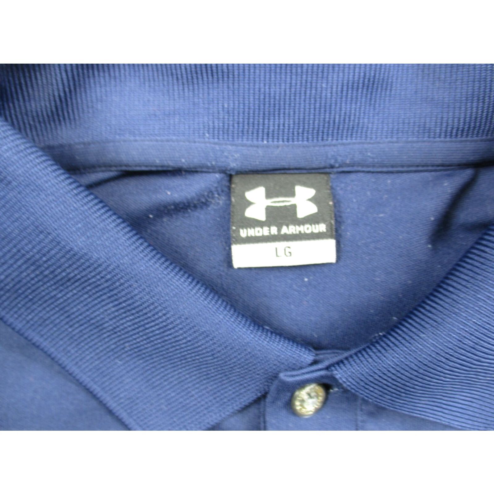 Under Armour Under Armour Polo Shirt L Mens Blue Short Sleeve Knit Breathable Logo Golf Classic Modern Fit Size US L / EU 52-54 / 3 - 3 Thumbnail