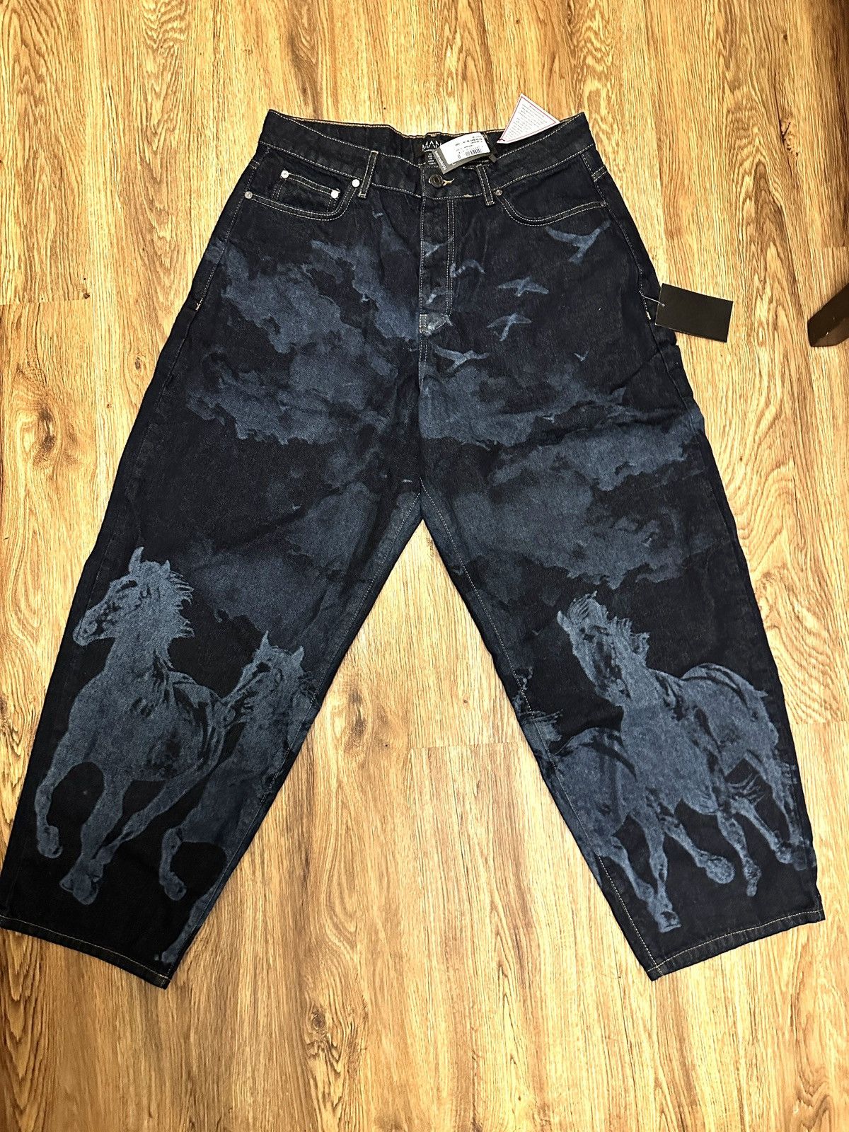 Boohoo BoohooMAN jeans with design Size US 32 / EU 48 - 1 Thumbnail