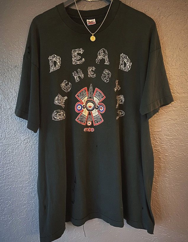 image of True Vintage “Dead Orchestra” Tee (Grail Piece) in Brown, Men's (Size 2XL)