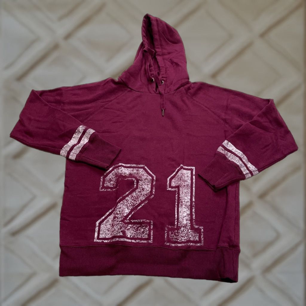 Cotton On Cotton On Hoodie Sweatshirt Womens M Dark Red Pullover Logo Hooded Knit Regular 41 in Chest Solid Short Description: Activewear Casual Travel Womens Size M / US 6-8 / IT 42-44 - 1 Thumbnail