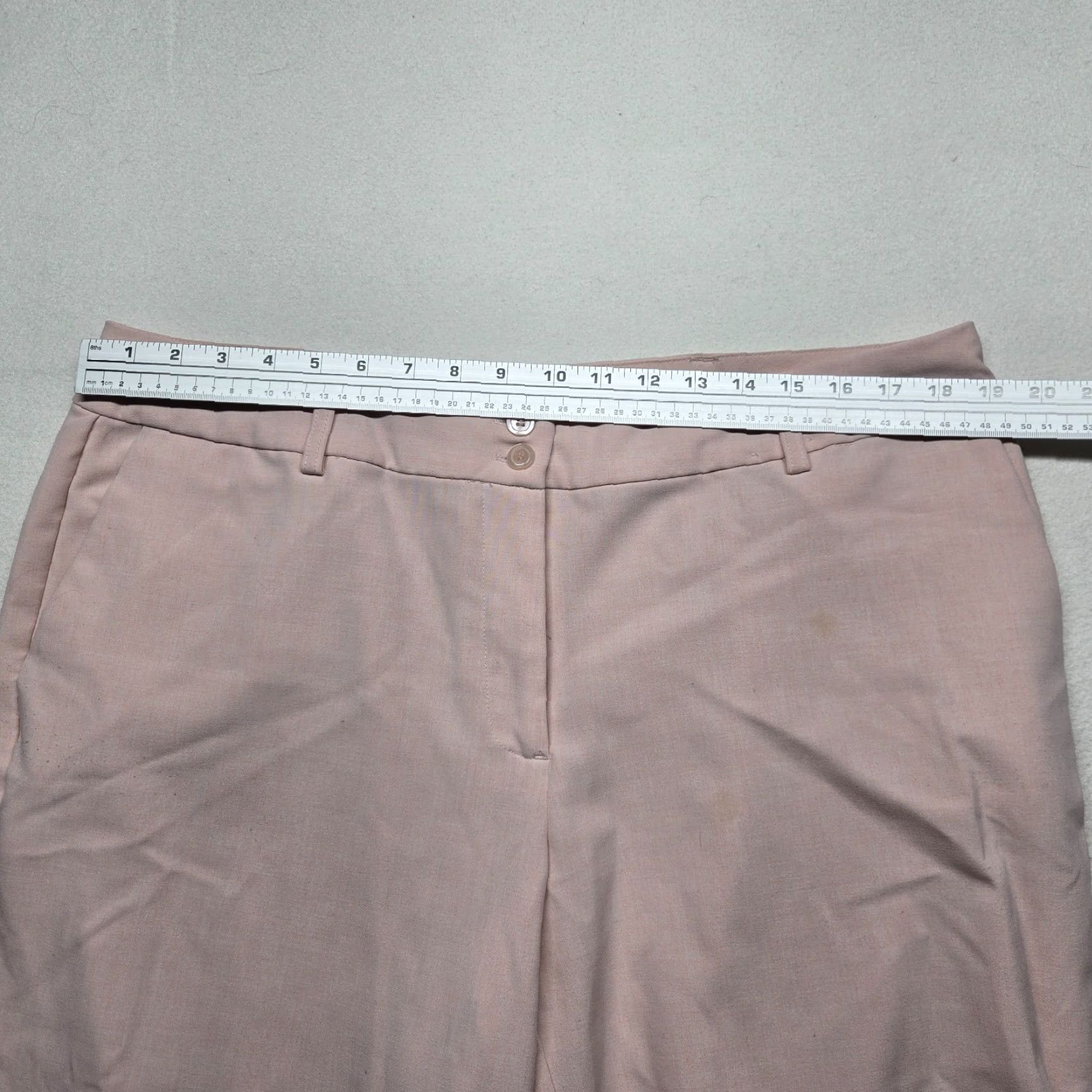 Avenue VINTAGE Avenue Women's Capri Pants Size 16 Cotton Spandex Solid Light Pink Casual Summer Size 38" / US 16 / IT 52 - 4 Thumbnail