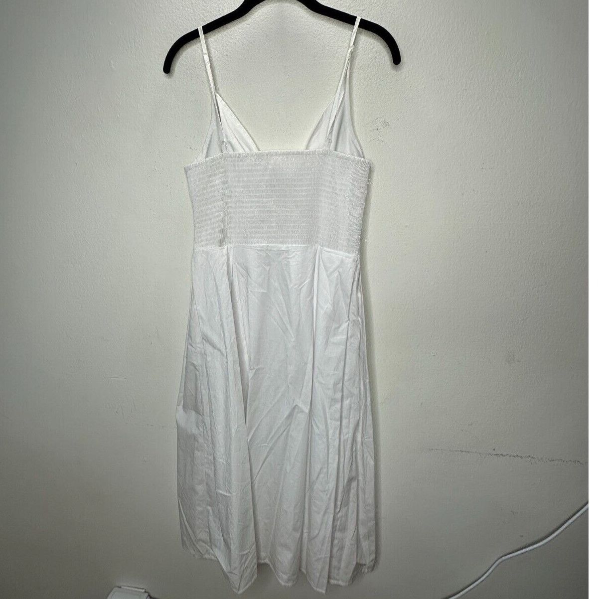 Other White Front Tie Spaghetti Strap Open Front Button Dress M Size M / US 6-8 / IT 42-44 - 2 Thumbnail