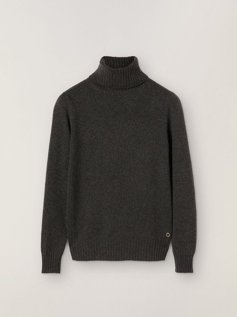 Loro Piana o1srvl11e1224 Parksville Turtleneck Sweater in Dark Grey Size S / US 4 / IT 40 - 1 Preview