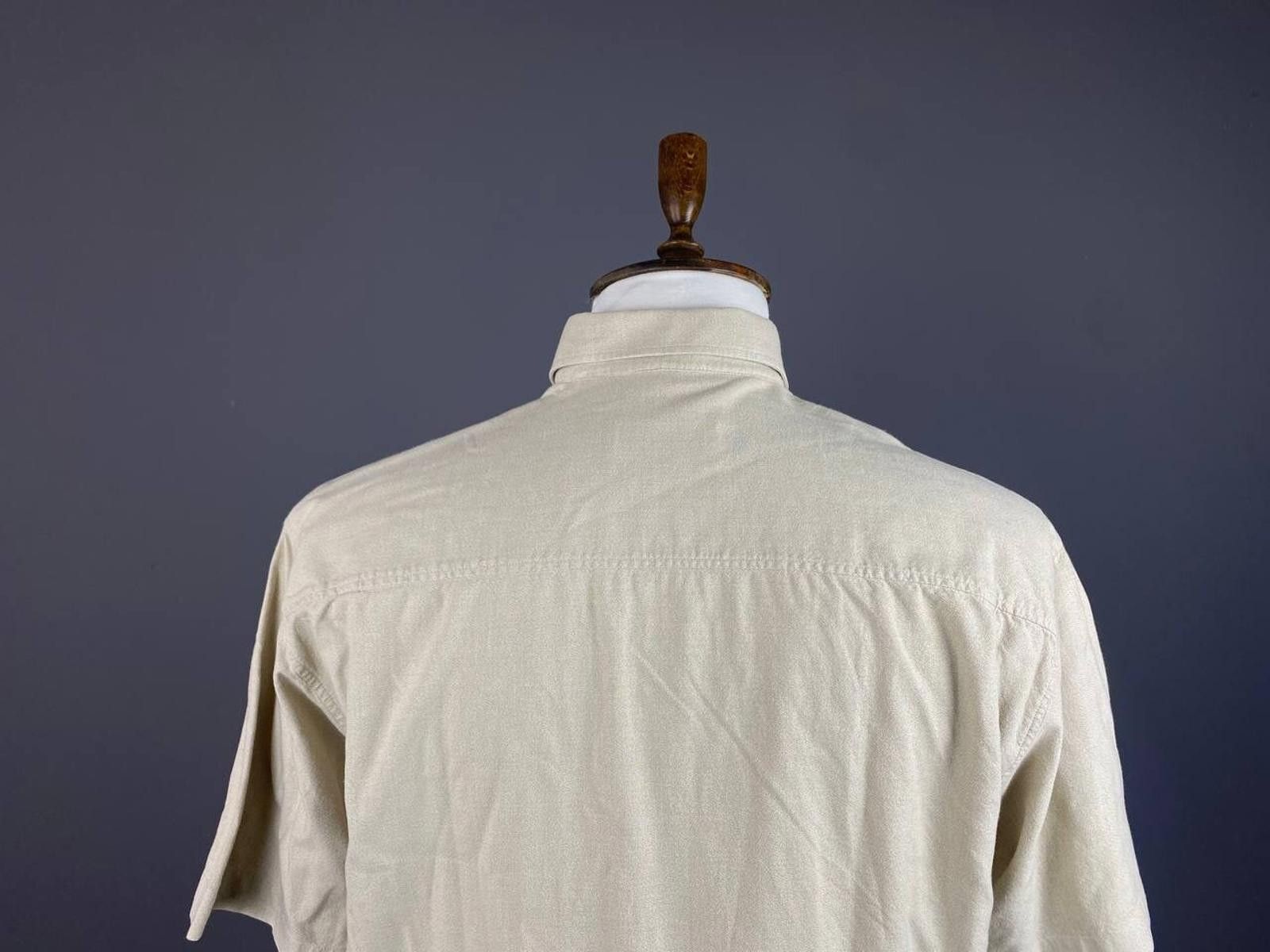 Designer Emilio Adani by Bosch Textil Beige Down Shirt Size M Size US M / EU 48-50 / 2 - 8 Thumbnail