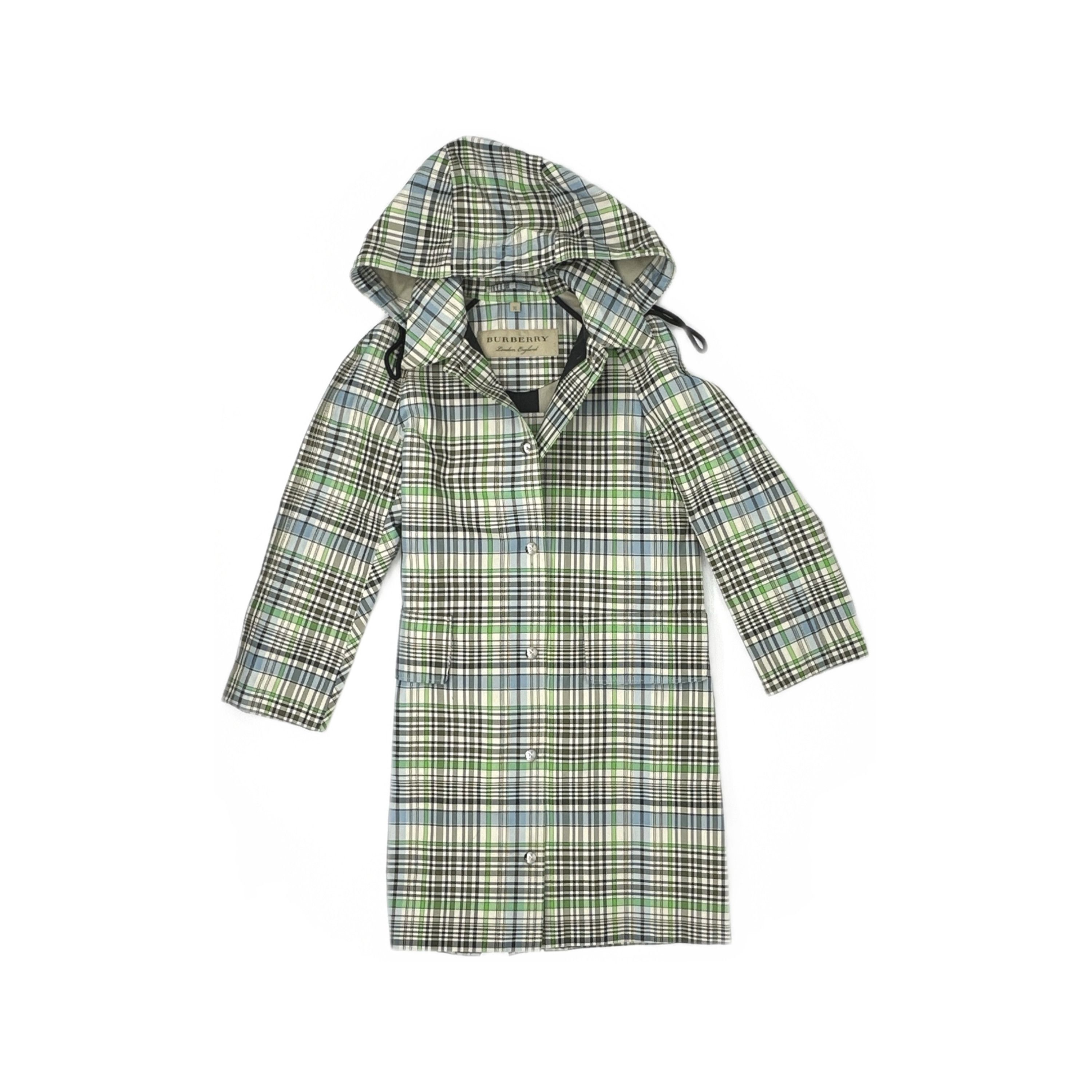 Burberry Burberry Check Hooded Long Coat US 2 Size XS / US 0-2 / IT 36-38 - 1 Thumbnail