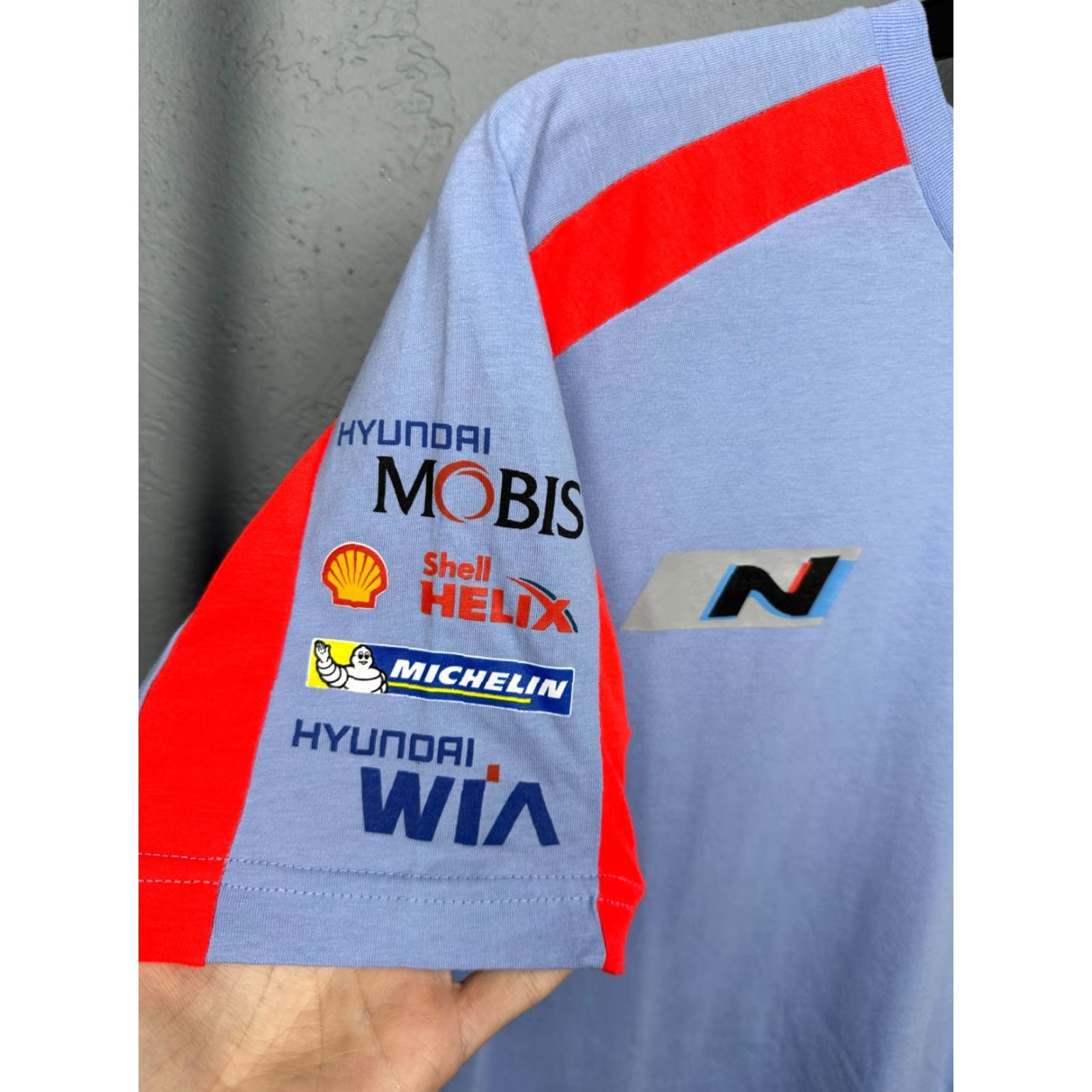 Vintage Hyundai Rally Racing Team Mens T-Shirt S Blue Cotton Graphic Print Crew Neck Short Sleeve Vintage No Size US S / EU 44-46 / 1 - 3 Thumbnail
