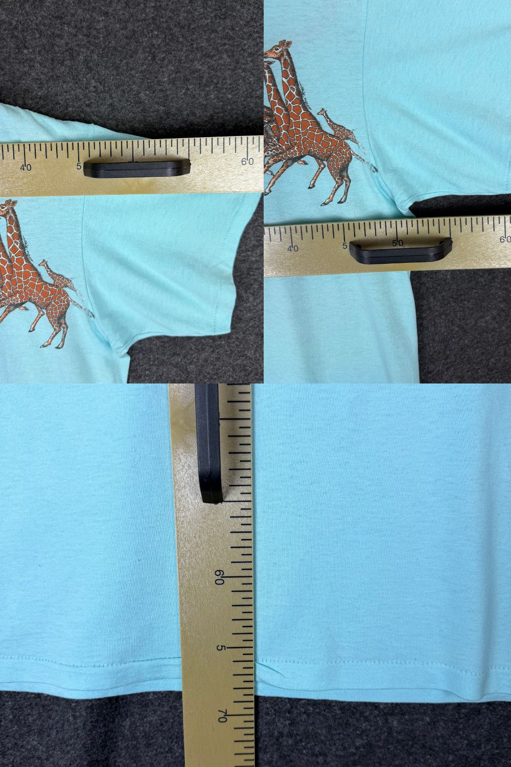 Vintage 1982 Harlequin NG Giraffe Tee - Double Sided Size US L / EU 52-54 / 3 - 16 Thumbnail