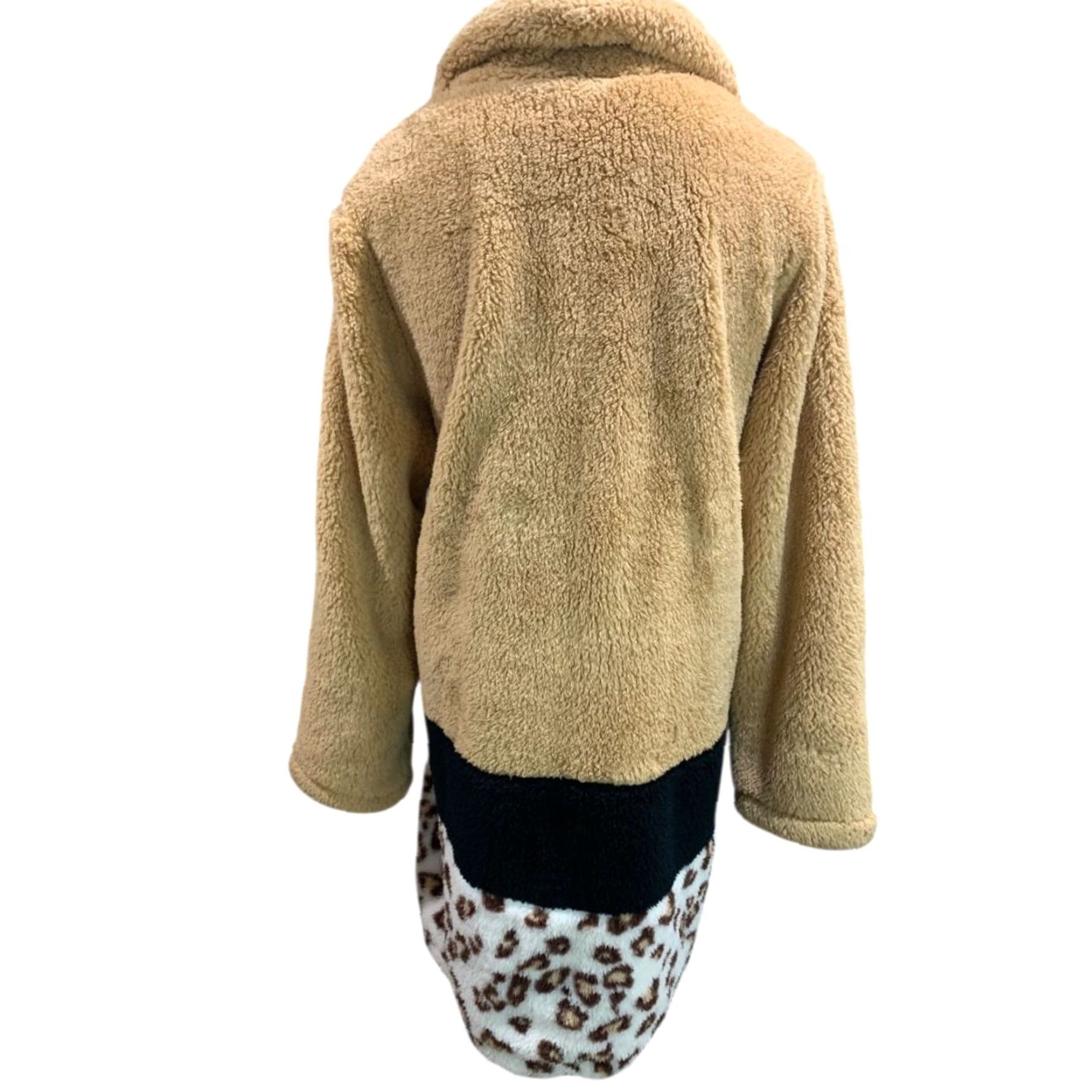 Jordan Brand K.Jordan 3X Womens Coat Plush Faux Fur Teddy Brown Polyester Basic Jacket Womens Size XXL / US 16-18 / IT 52-54 - 4 Thumbnail