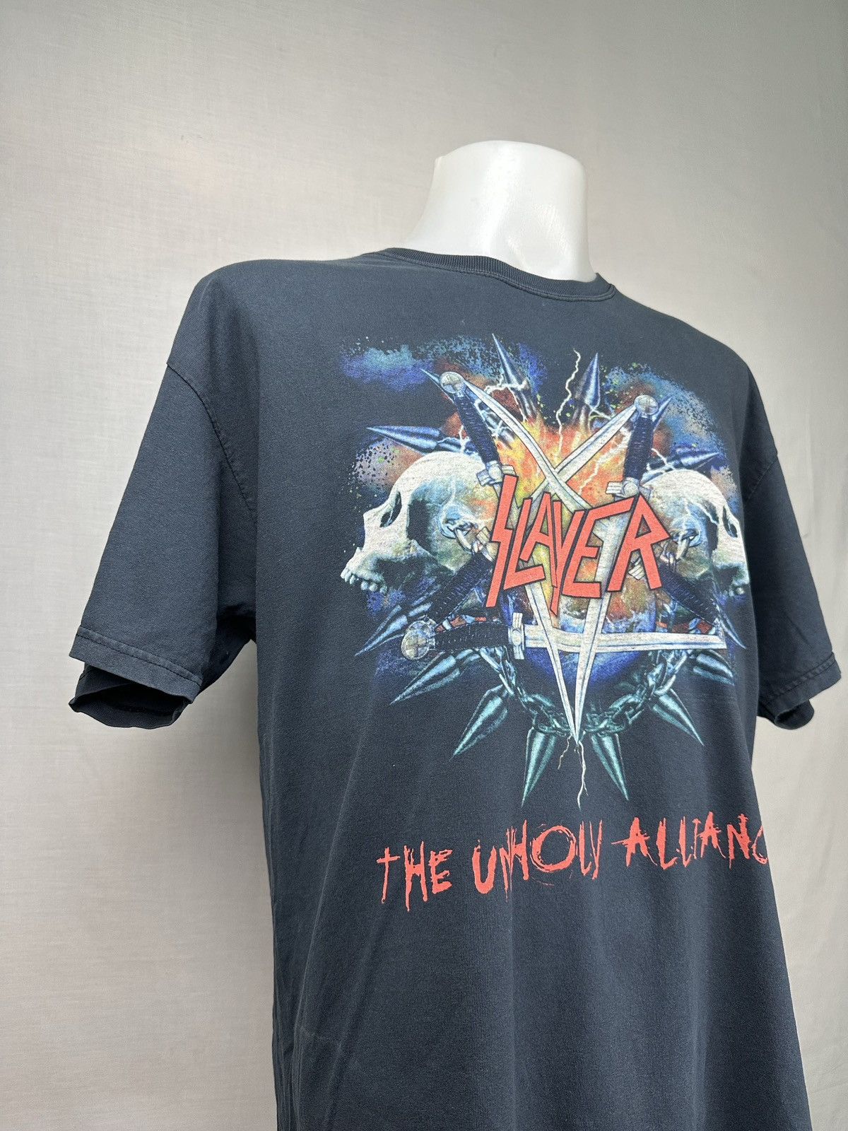 Band Tees × Slayer × Vintage Vintage Slayer Shirt y2k Size US XL / EU 56 / 4 - 3 Thumbnail